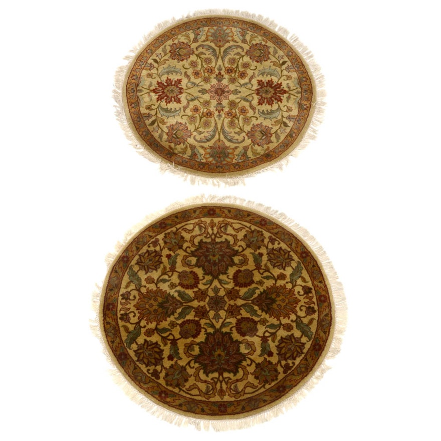 Persian-Inspired Round Wool Accent Rugs