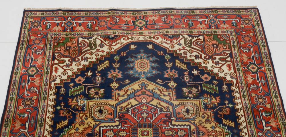 Indo-Heriz Hand Knotted Wool Area Rug