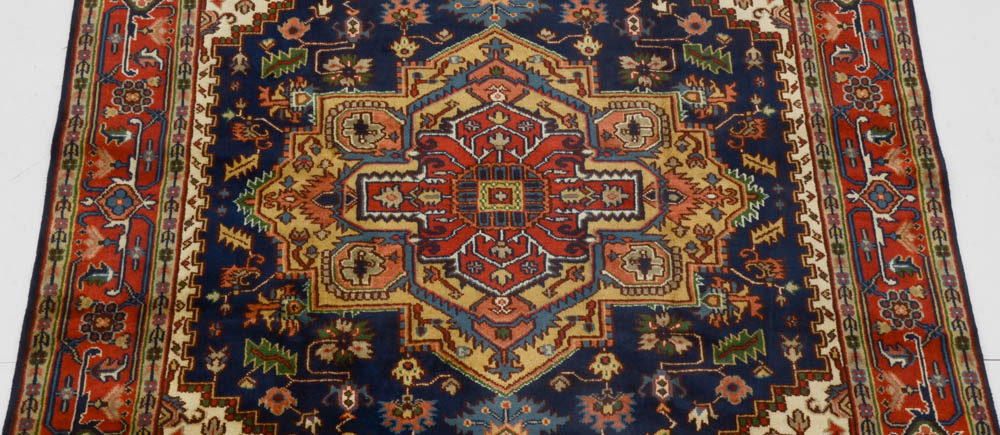 Indo-Heriz Hand Knotted Wool Area Rug