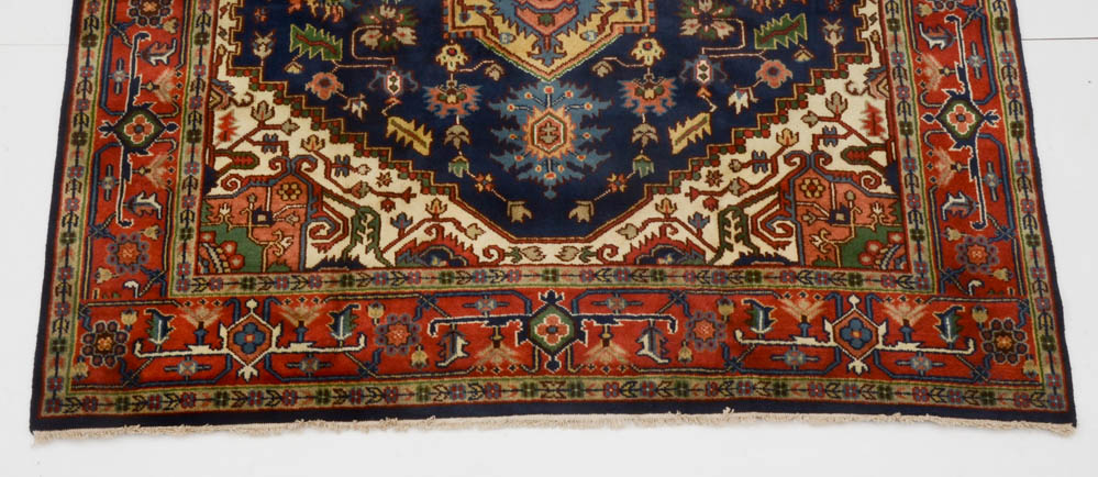 Indo-Heriz Hand Knotted Wool Area Rug