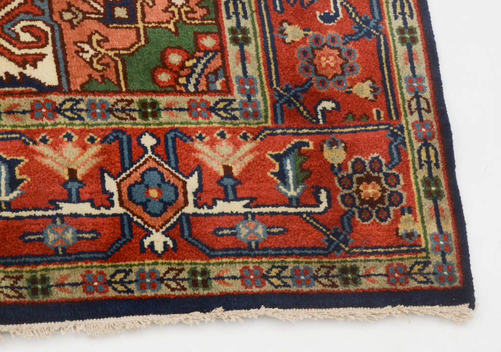 Indo-Heriz Hand Knotted Wool Area Rug