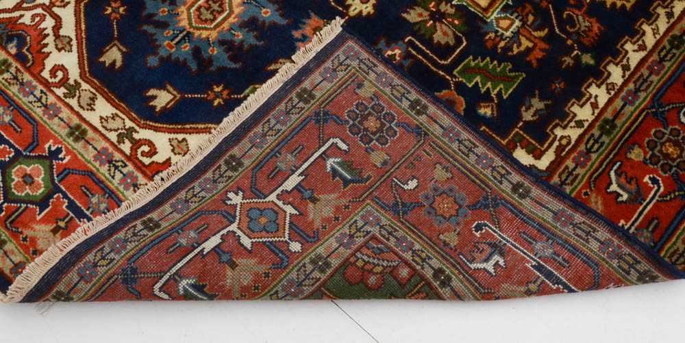 Indo-Heriz Hand Knotted Wool Area Rug