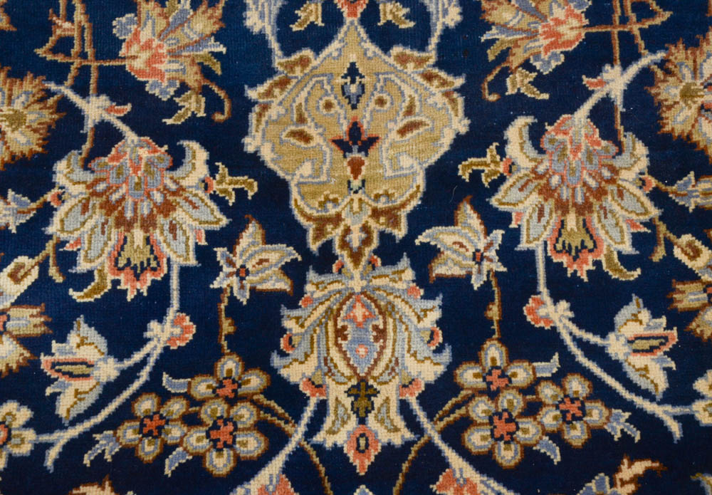 Vintage Persian Isfahan Hand Woven Wool Room-Sized Area Rug