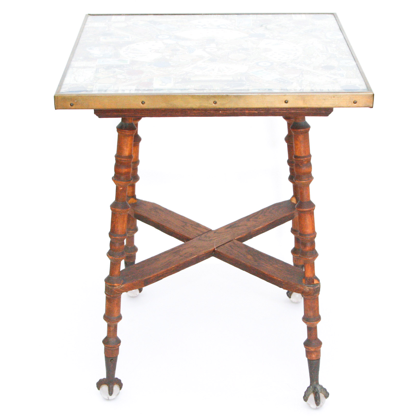 Early 20th C. Tobacco Card Top Games Table