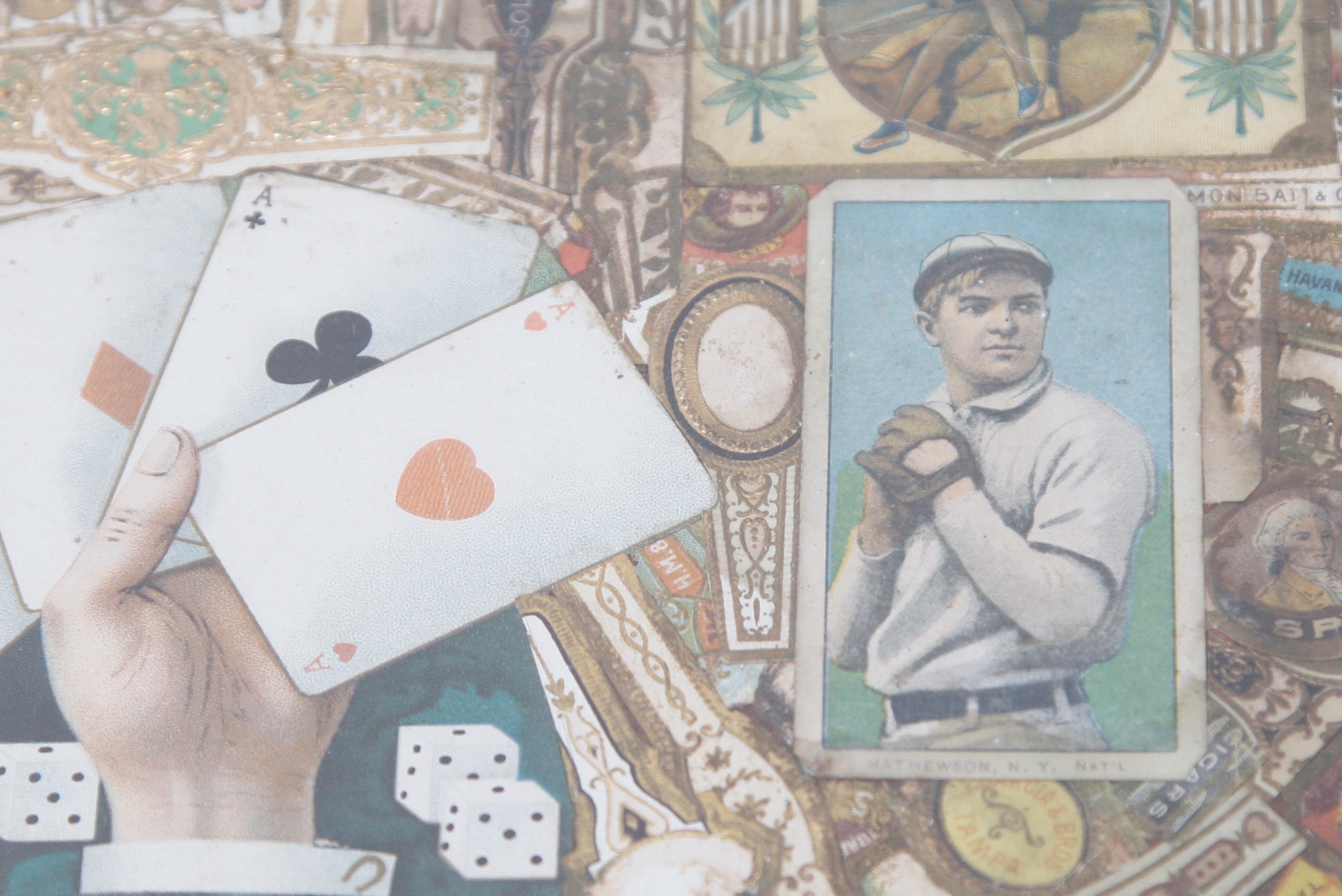 Early 20th C. Tobacco Card Top Games Table