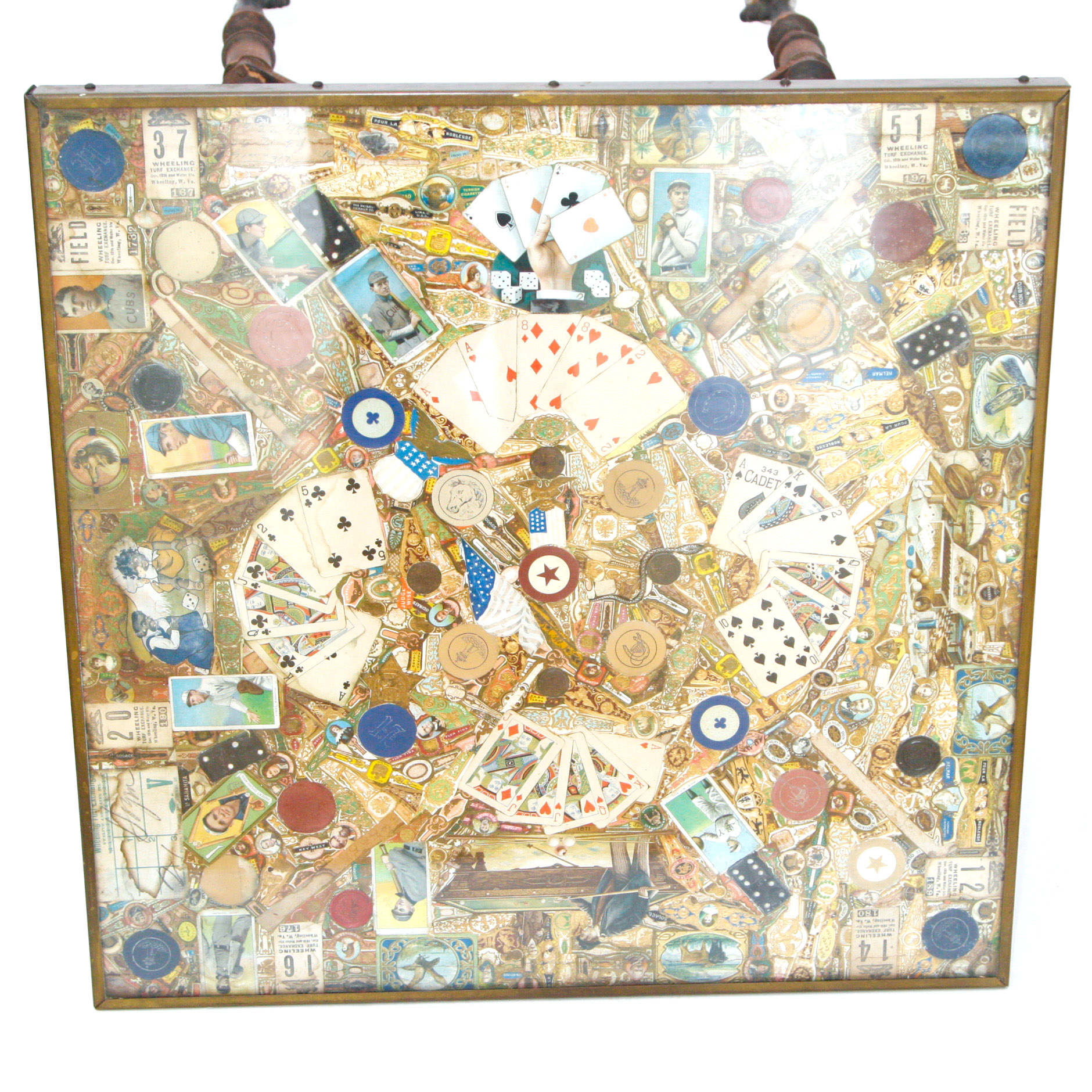 Early 20th C. Tobacco Card Top Games Table