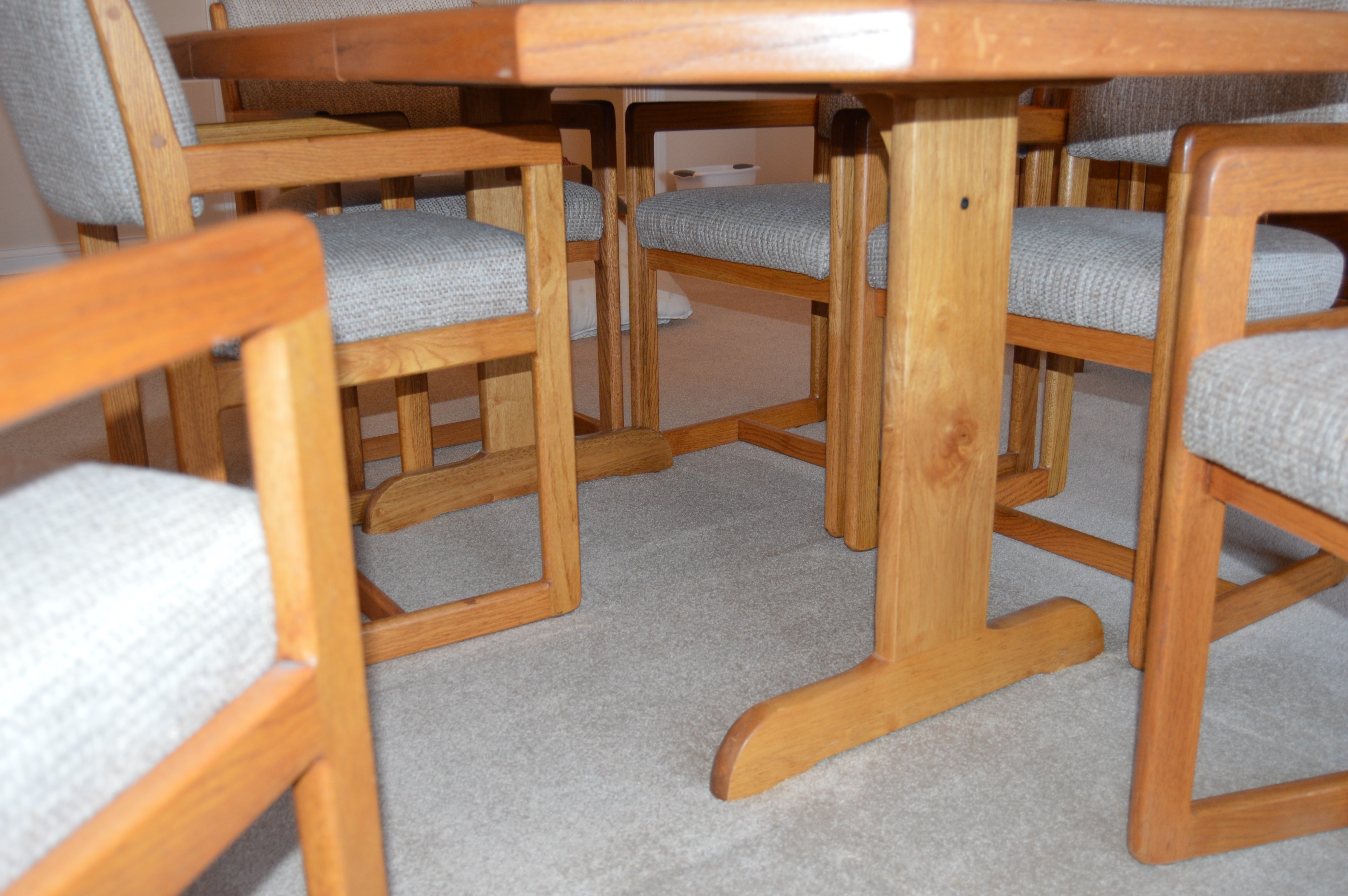 Oak Dining Table and Chair Set