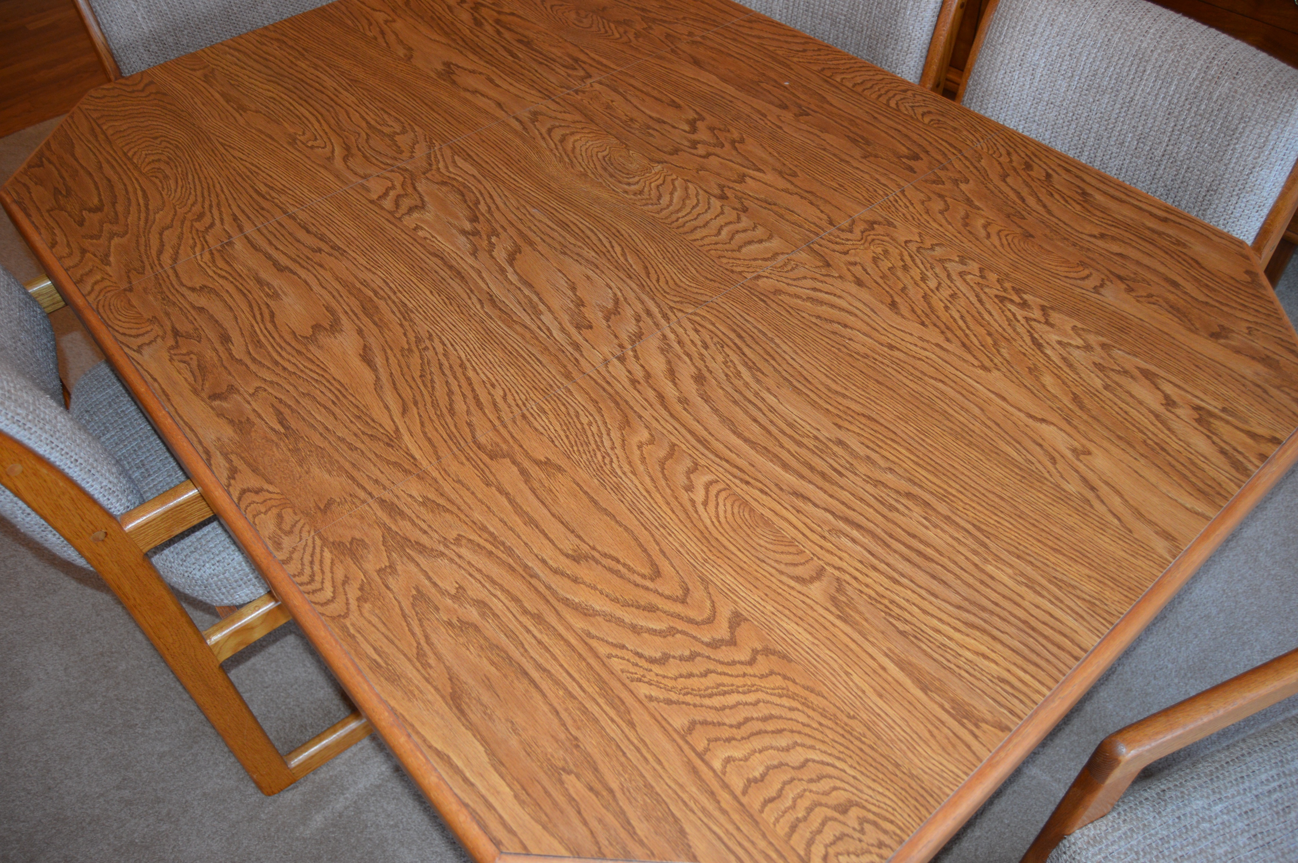 Oak Dining Table and Chair Set