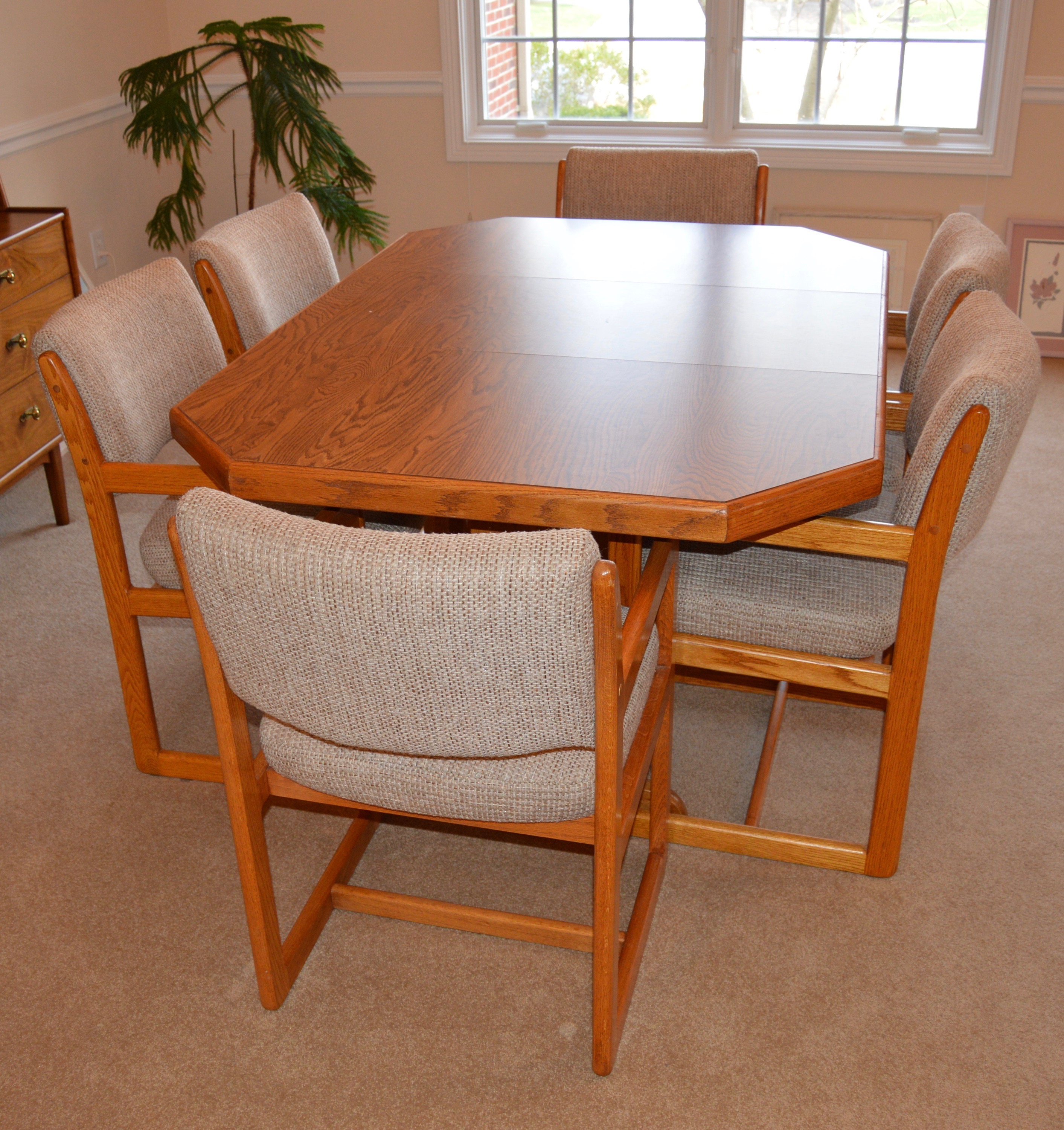 Oak Dining Table and Chair Set