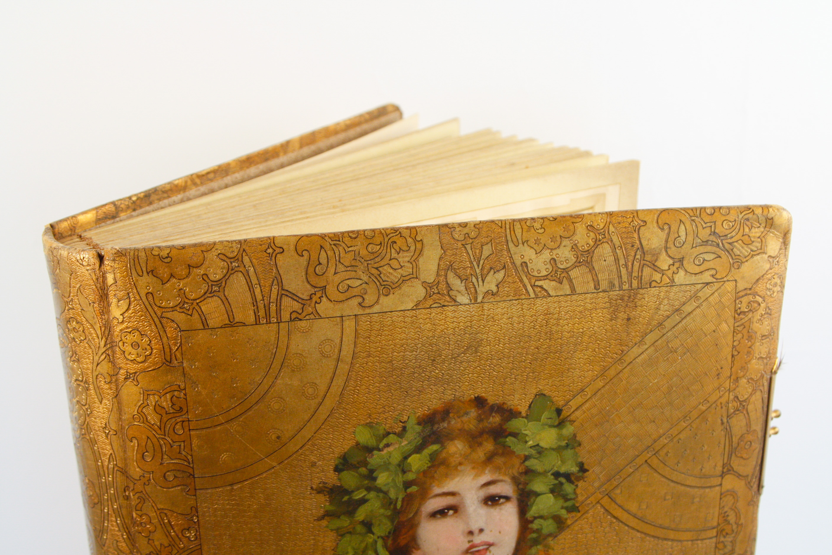 Hand-Painted Art Nouveau German Photograph Album