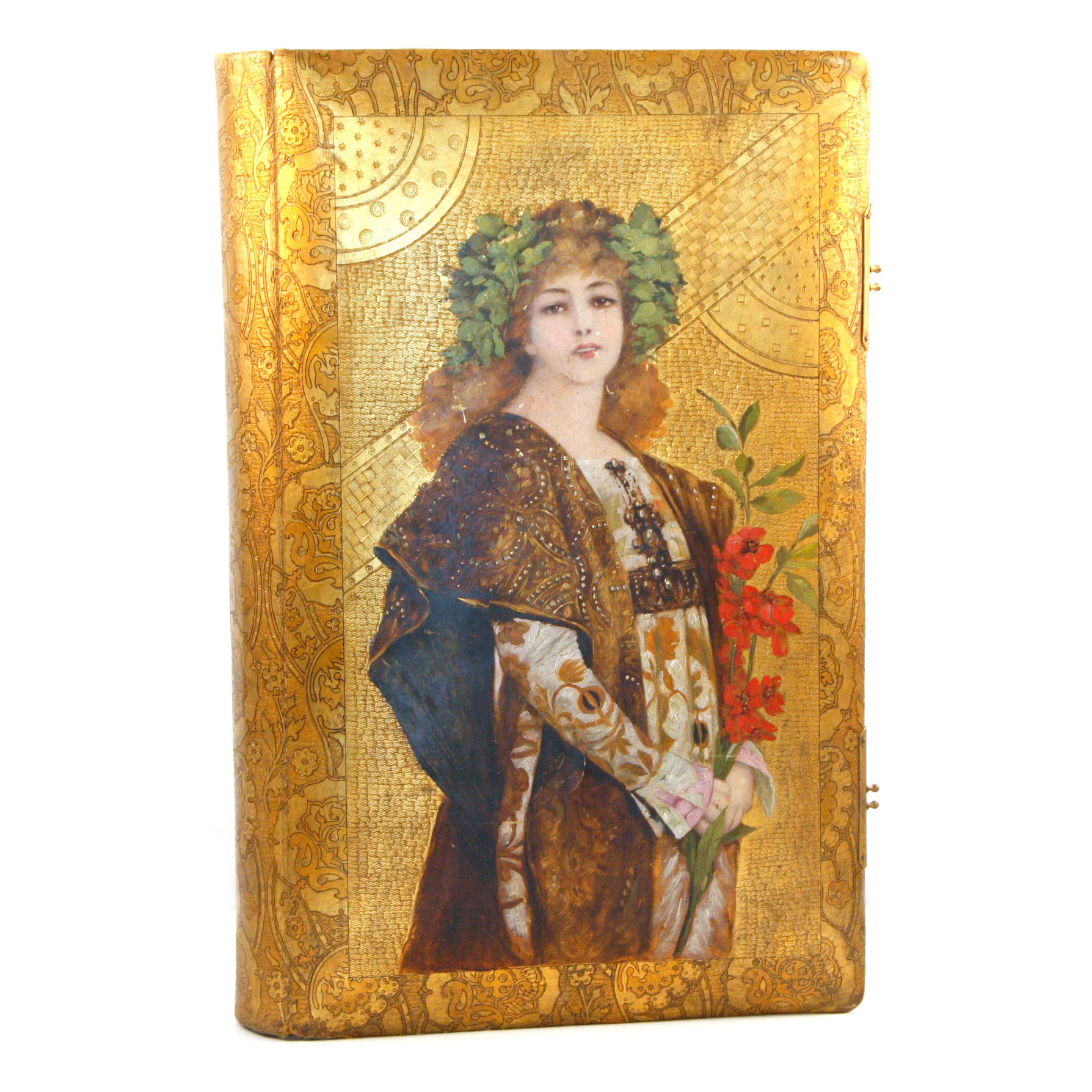 Hand-Painted Art Nouveau German Photograph Album