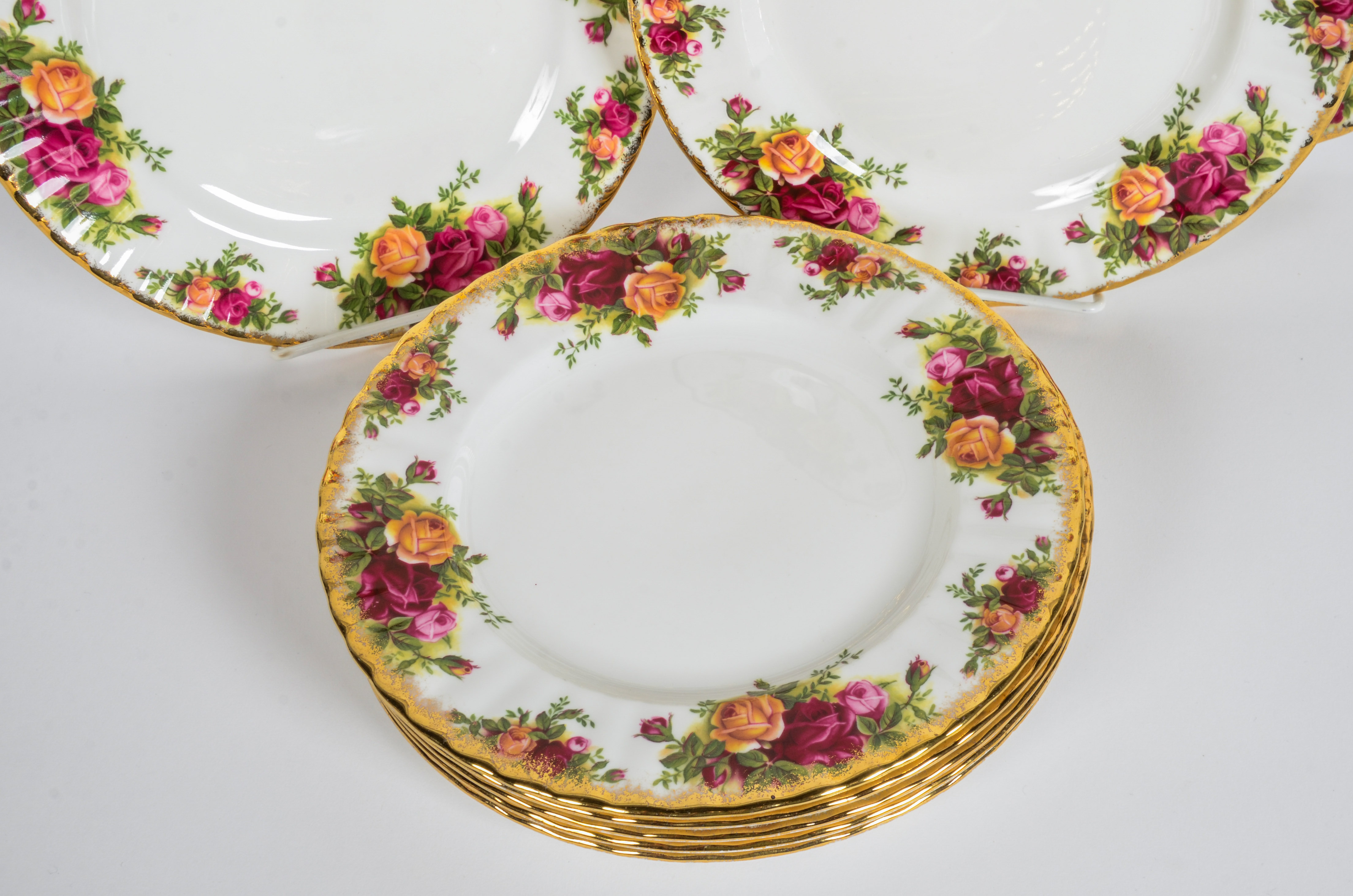 Set of Royal Albert "Old Country Roses" Plates