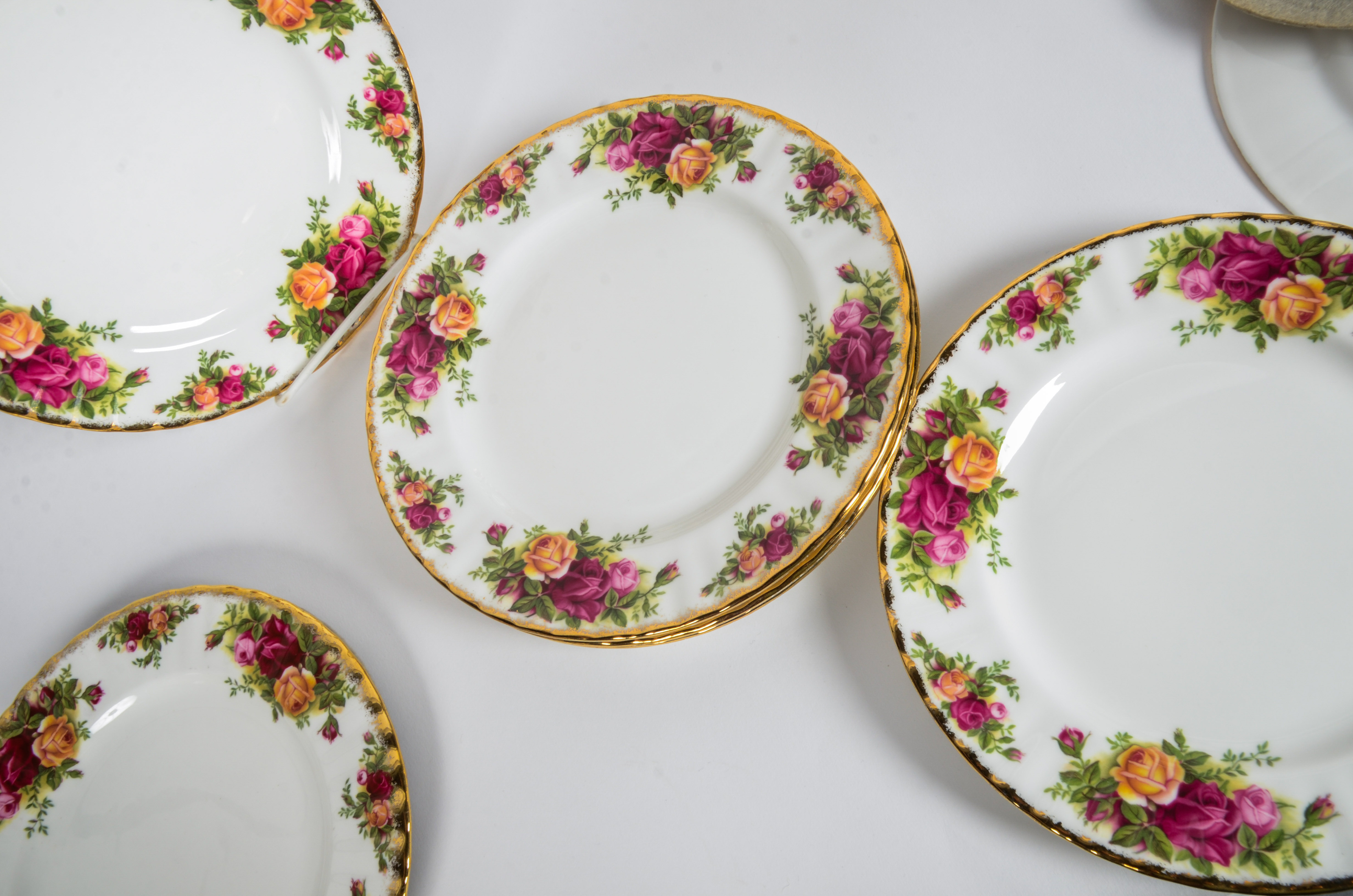 Set of Royal Albert "Old Country Roses" Plates
