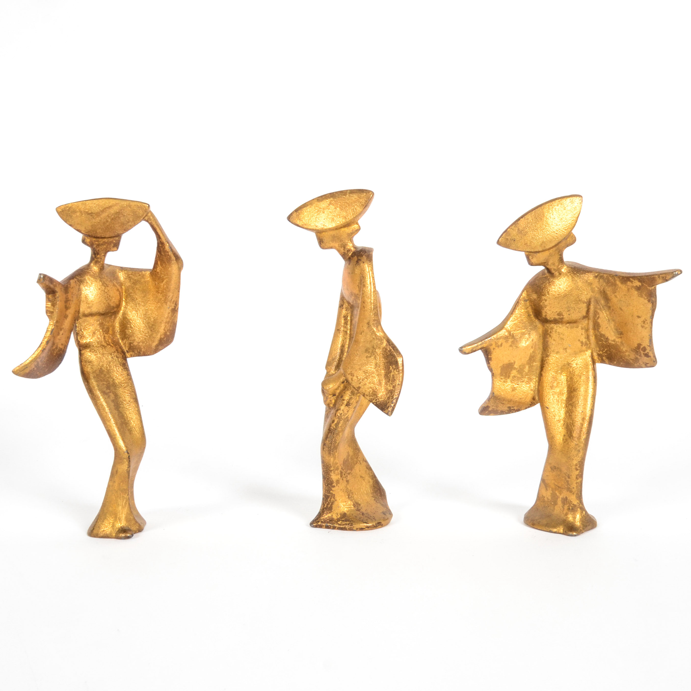 Goldtone Japanese Figures