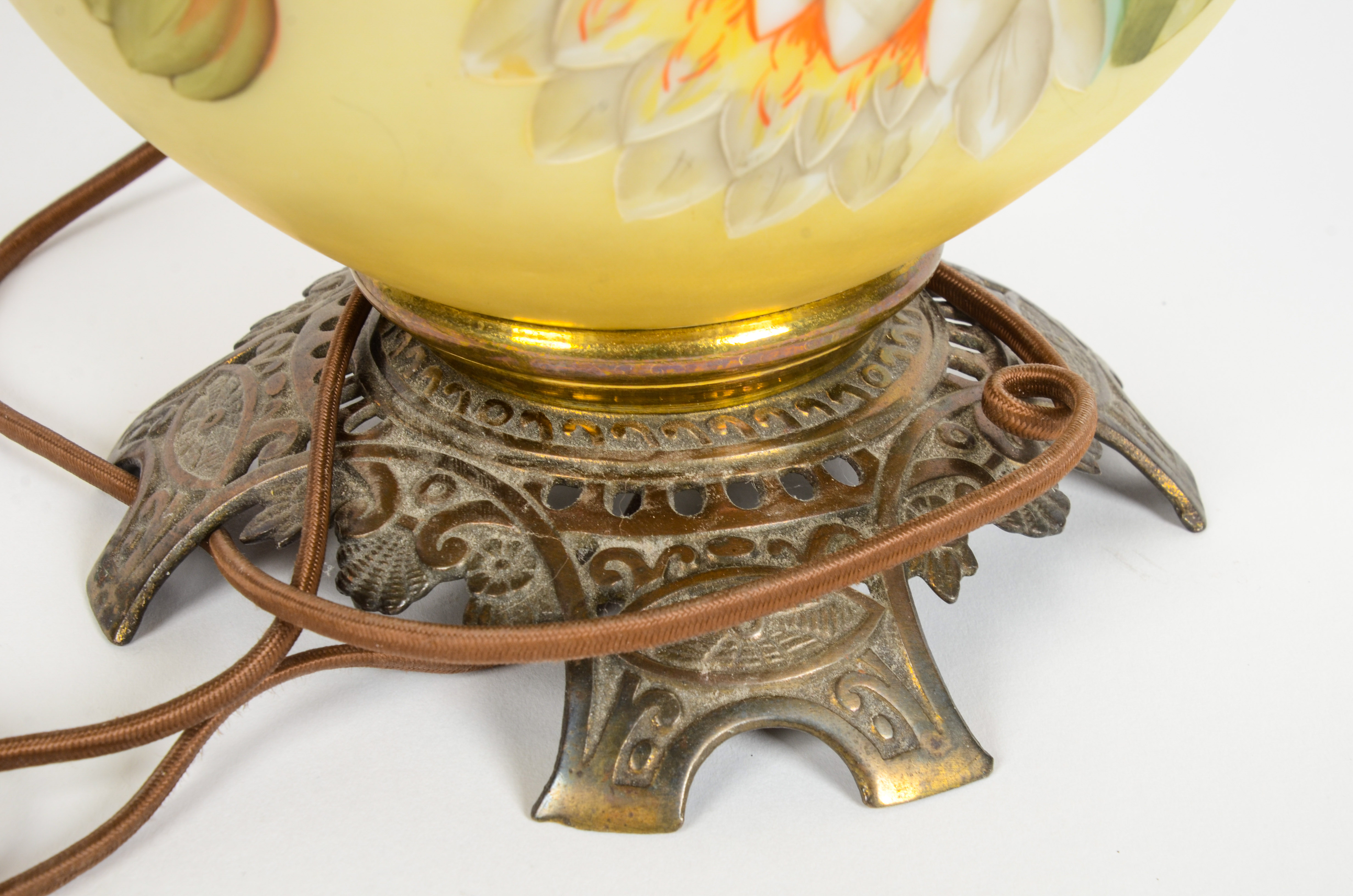 "Improved Bristol" Converted Antique Brass Oil Lamp