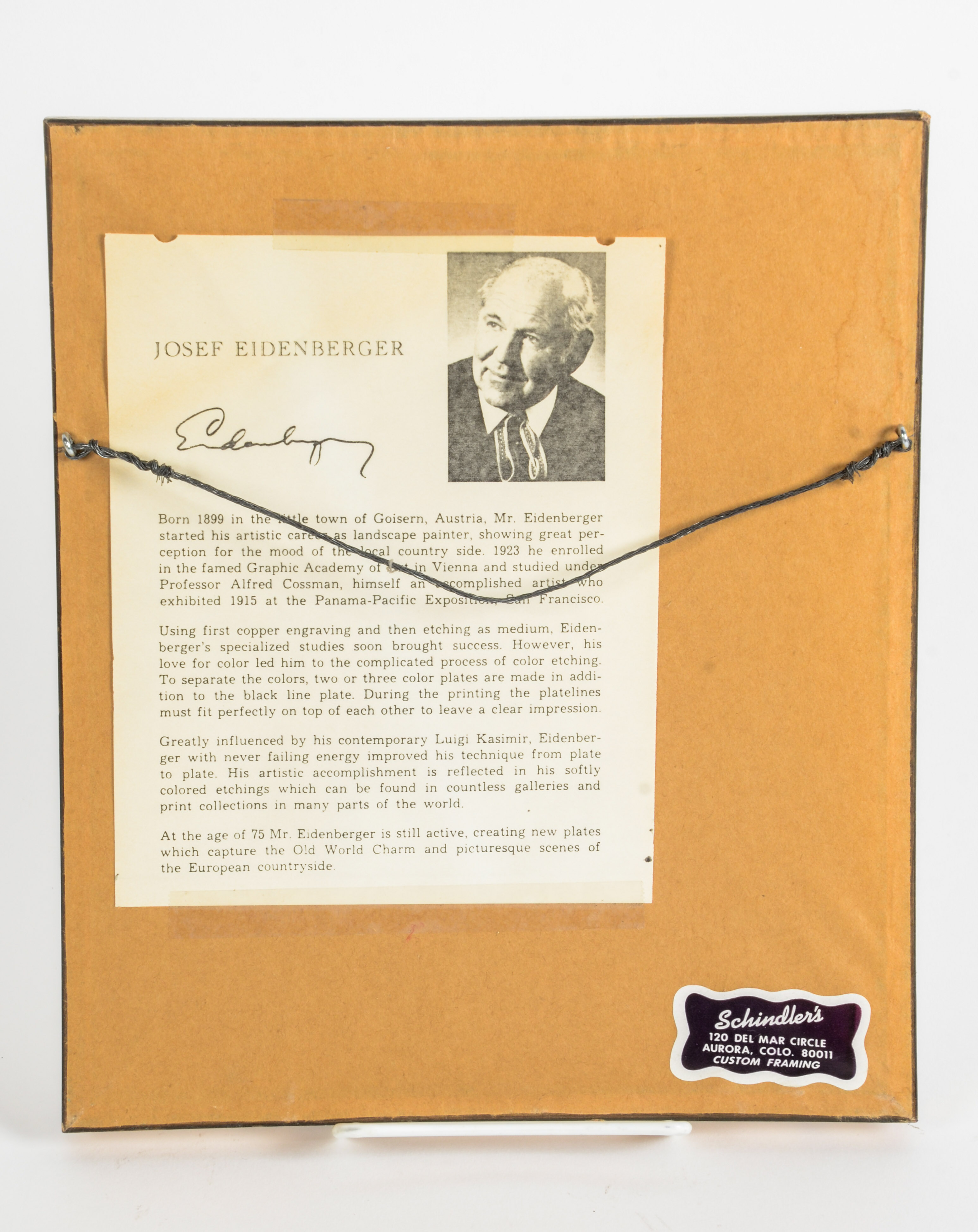 Josef Eidenberger Copper Engravings