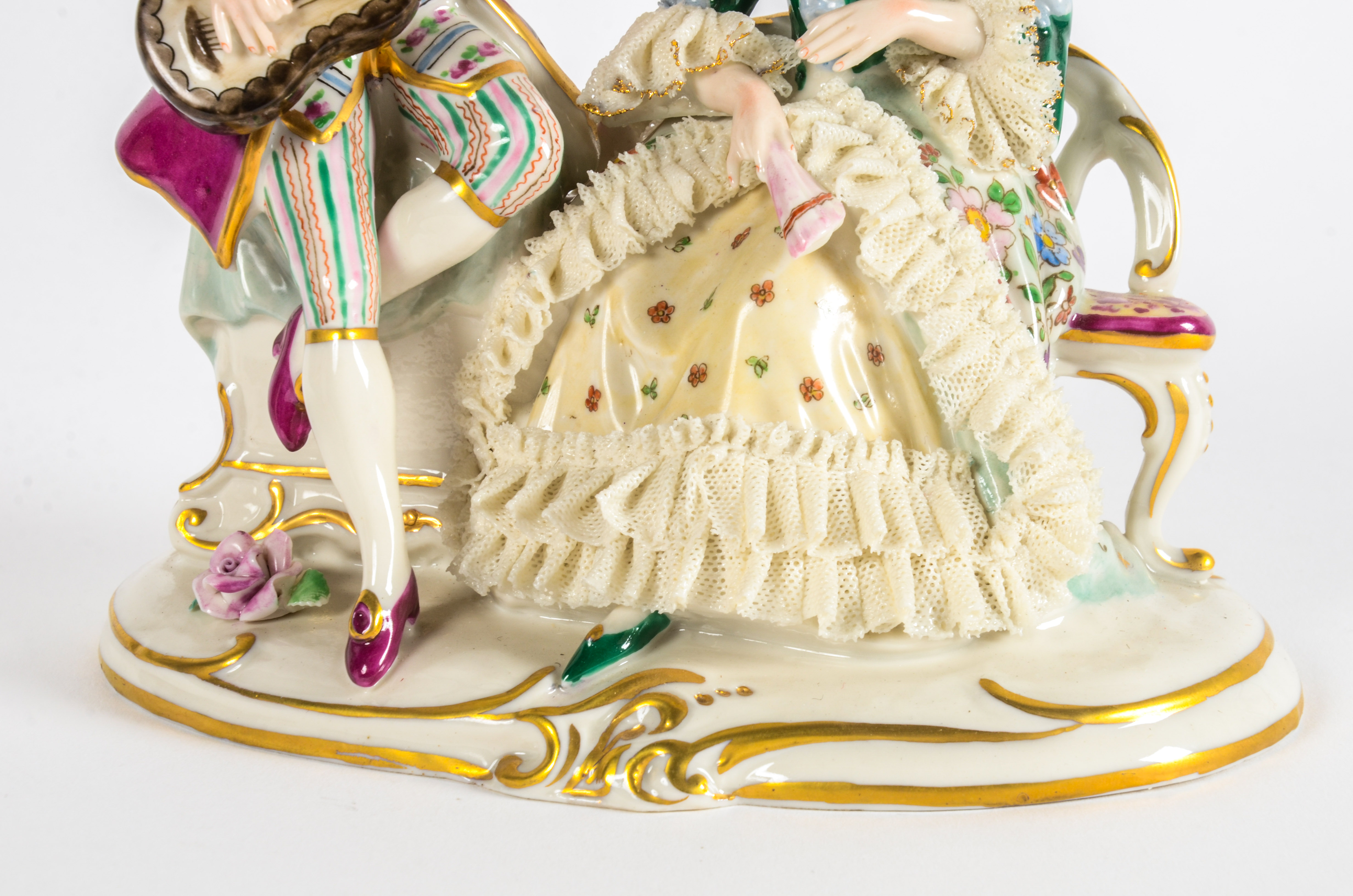 Hand-Painted "Dresden Art" Frankenthal Porcelain Figurine