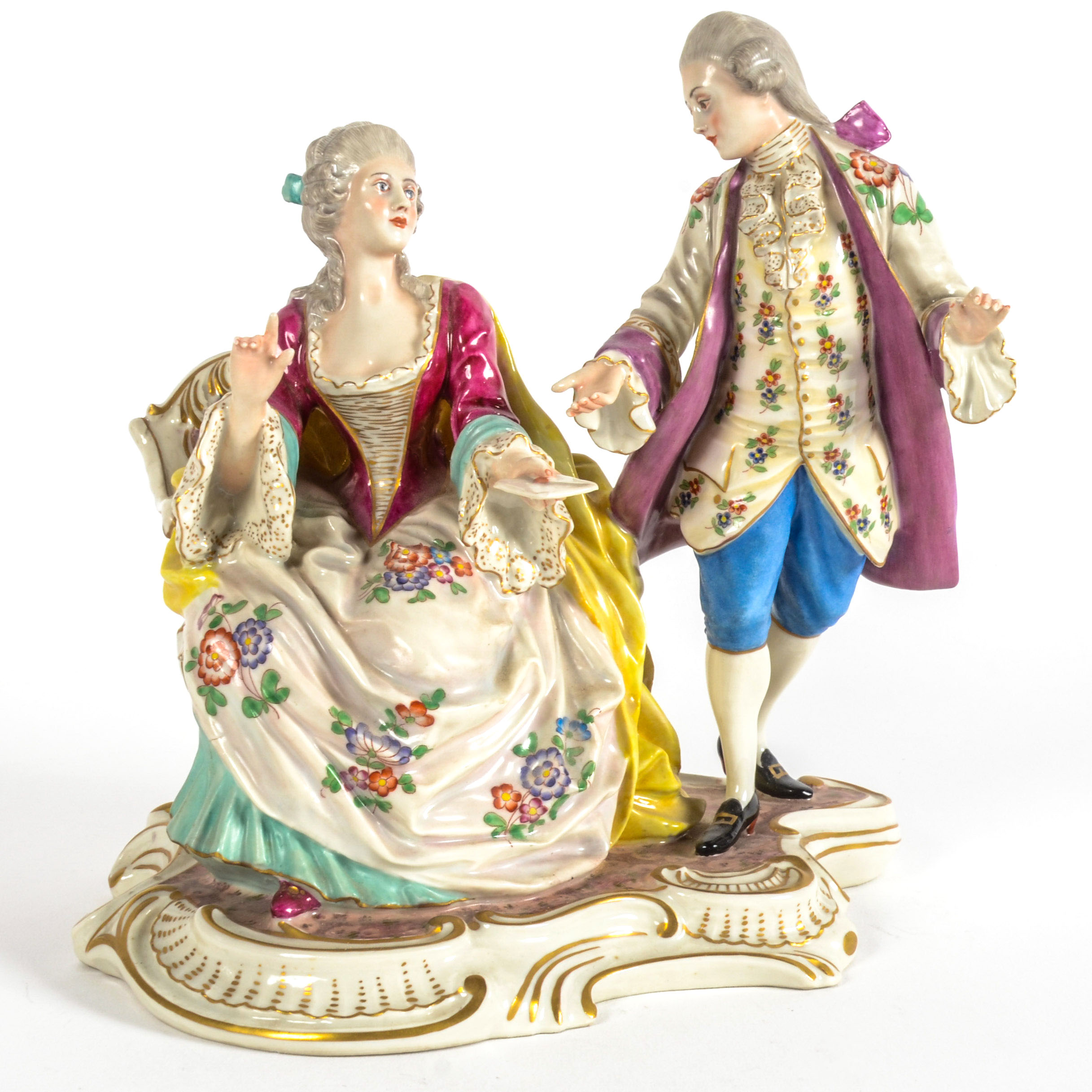 Capodimonte Hand-Painted Porcelain Figurine