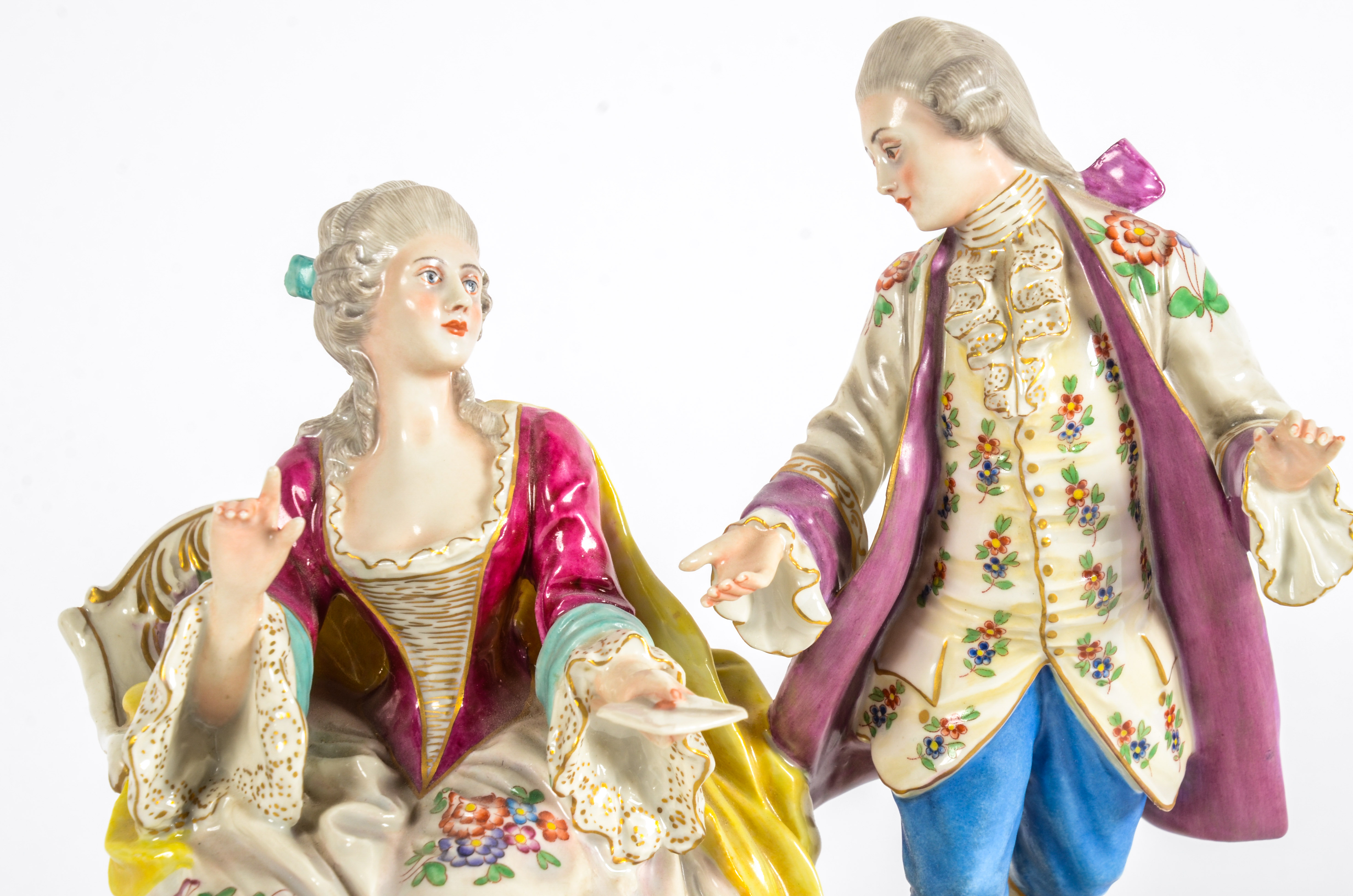 Capodimonte Hand-Painted Porcelain Figurine