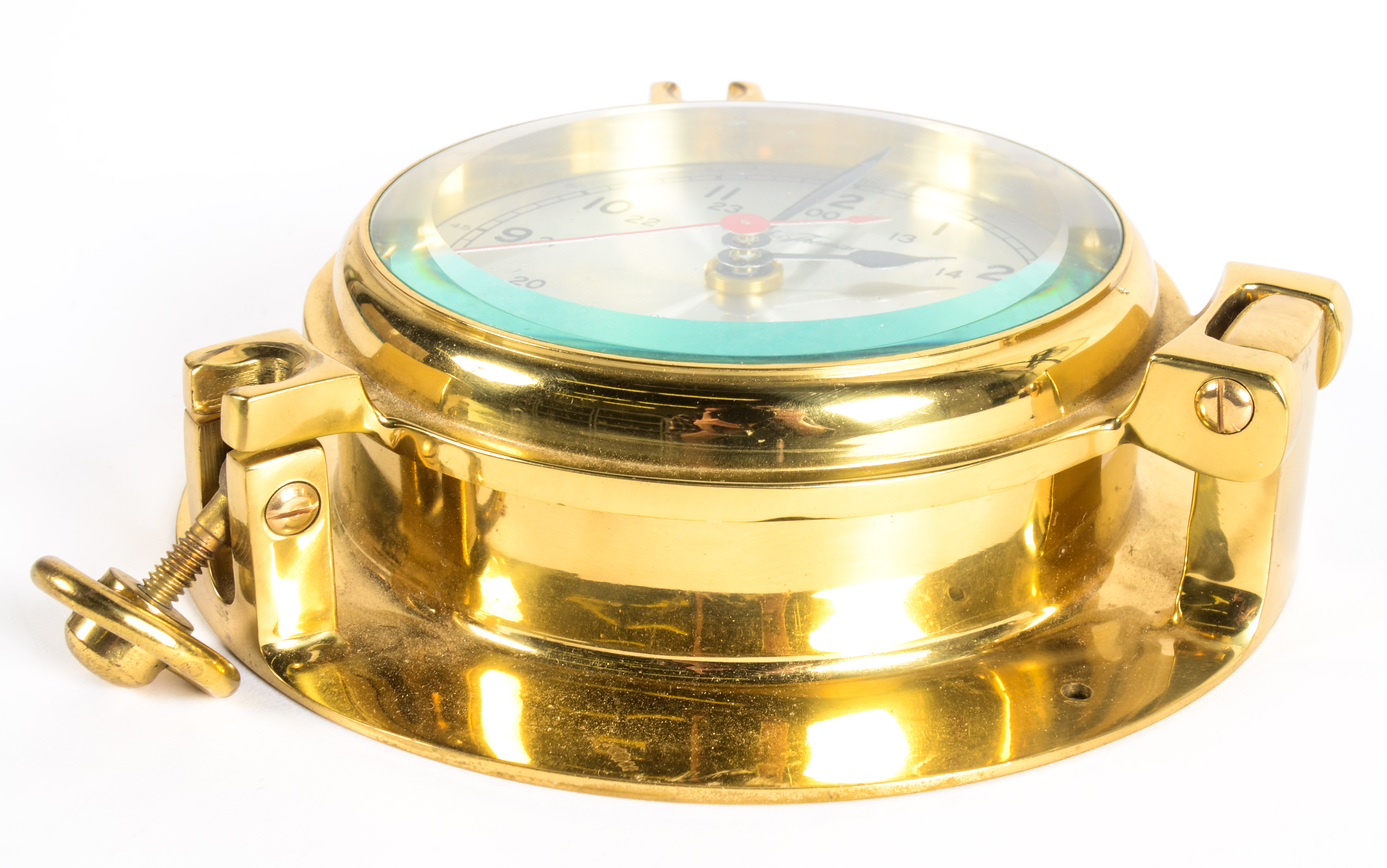 Seth Thomas Brass Clock and Barometer