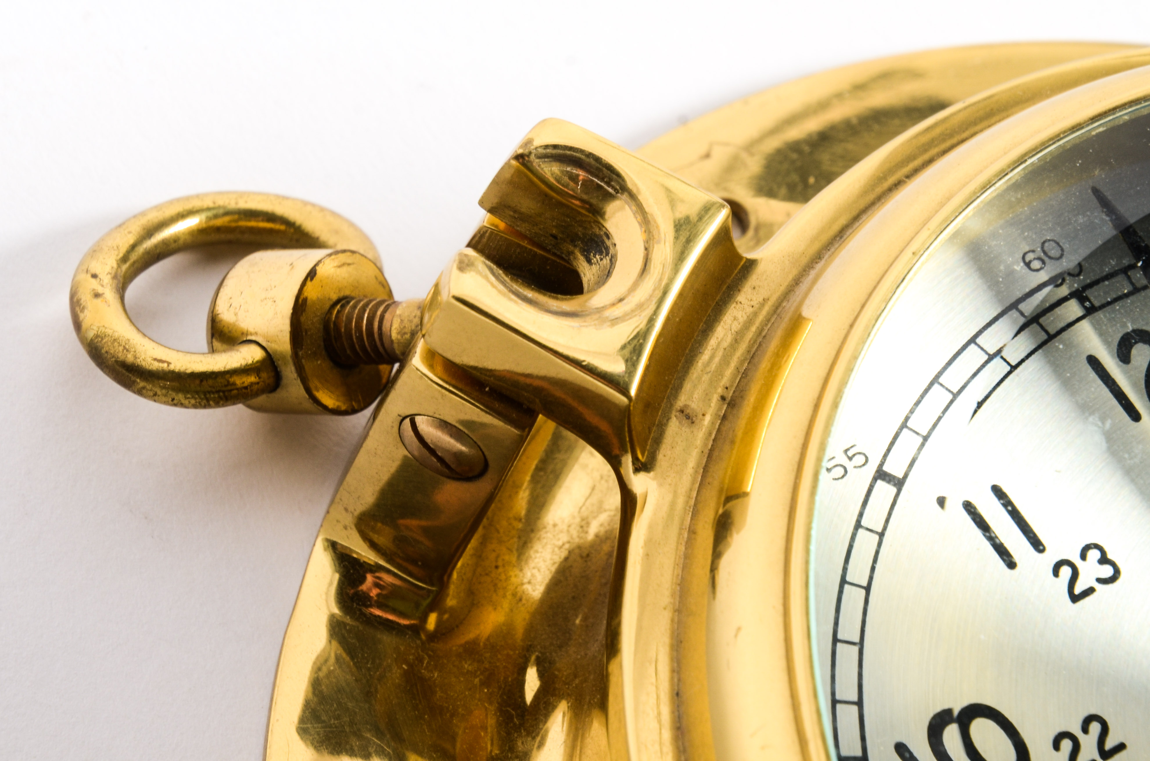 Seth Thomas Brass Clock and Barometer