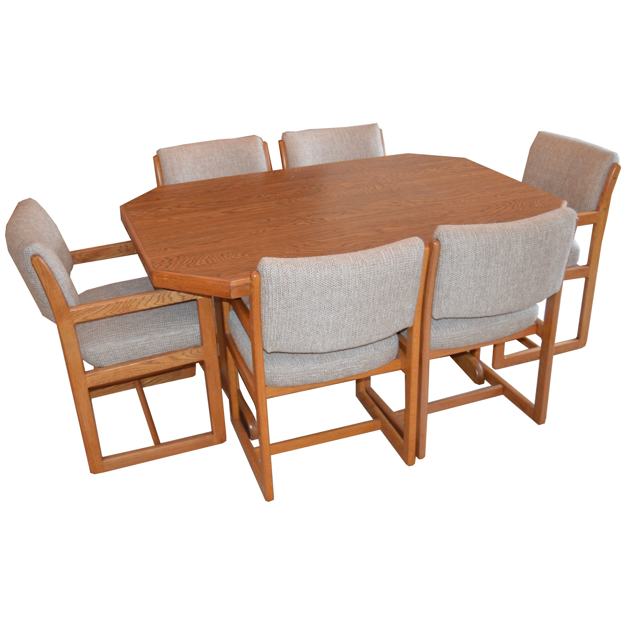 Oak Dining Table and Chair Set