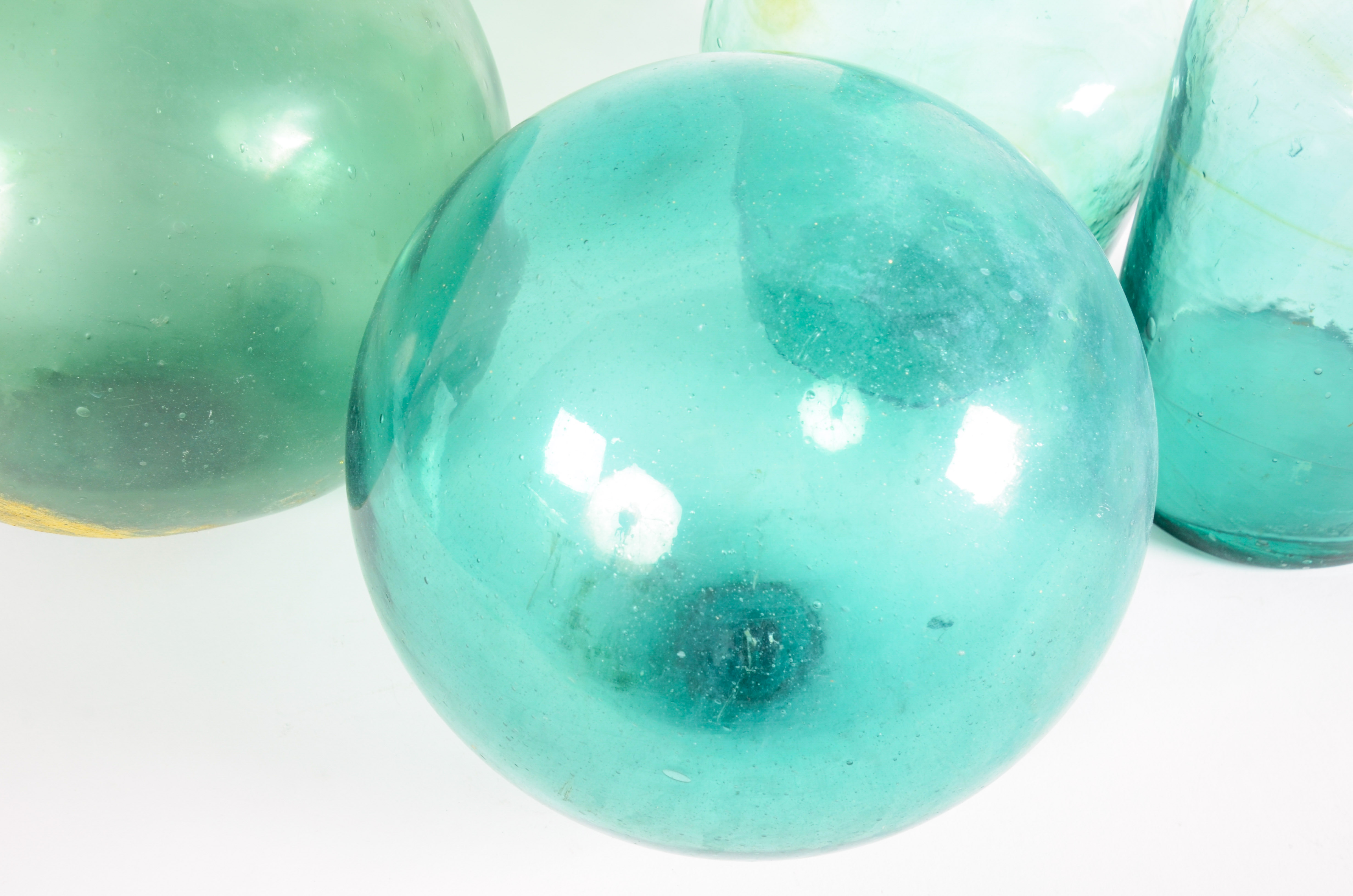 Collection of Mexican Blue Bubble Glass