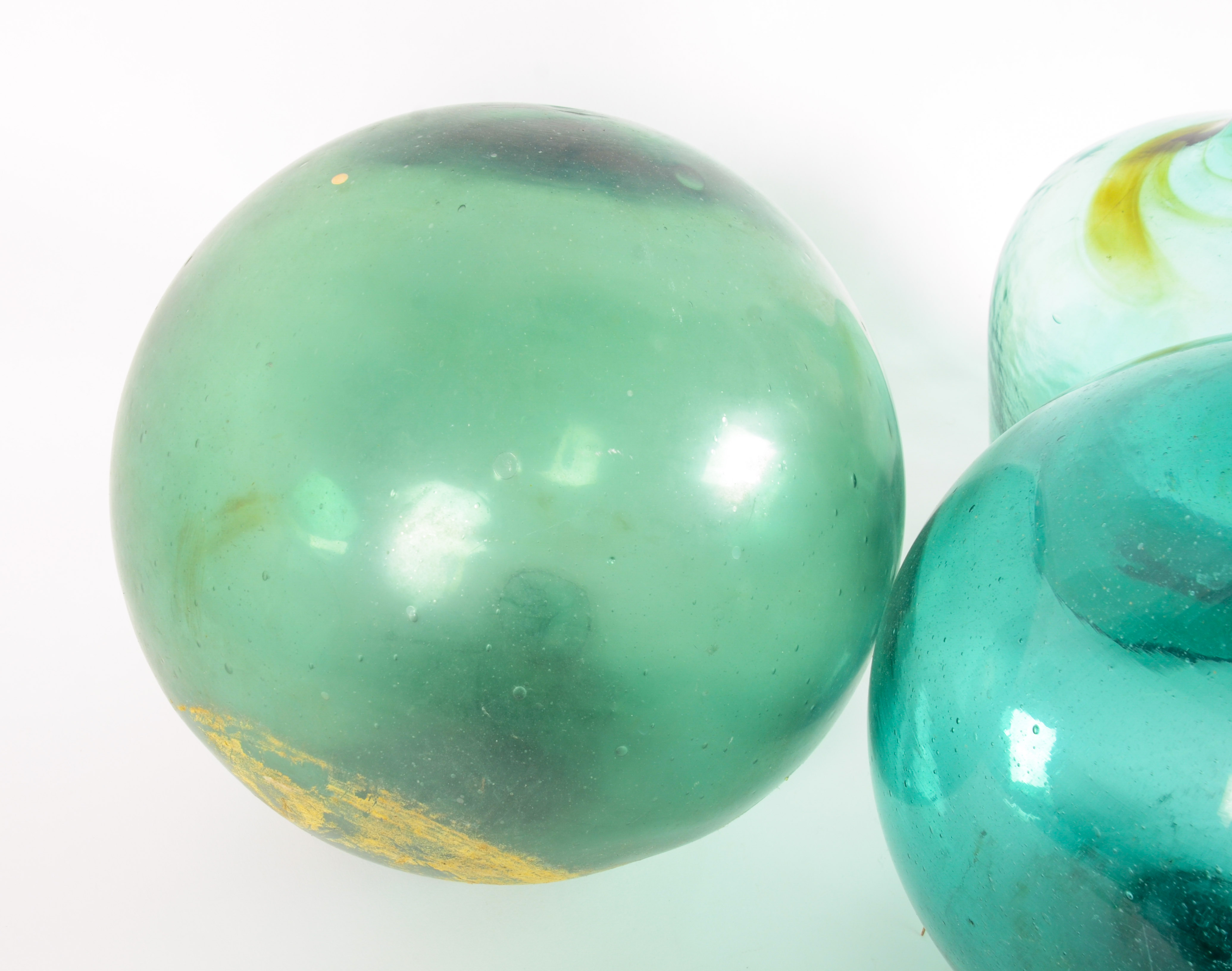 Collection of Mexican Blue Bubble Glass