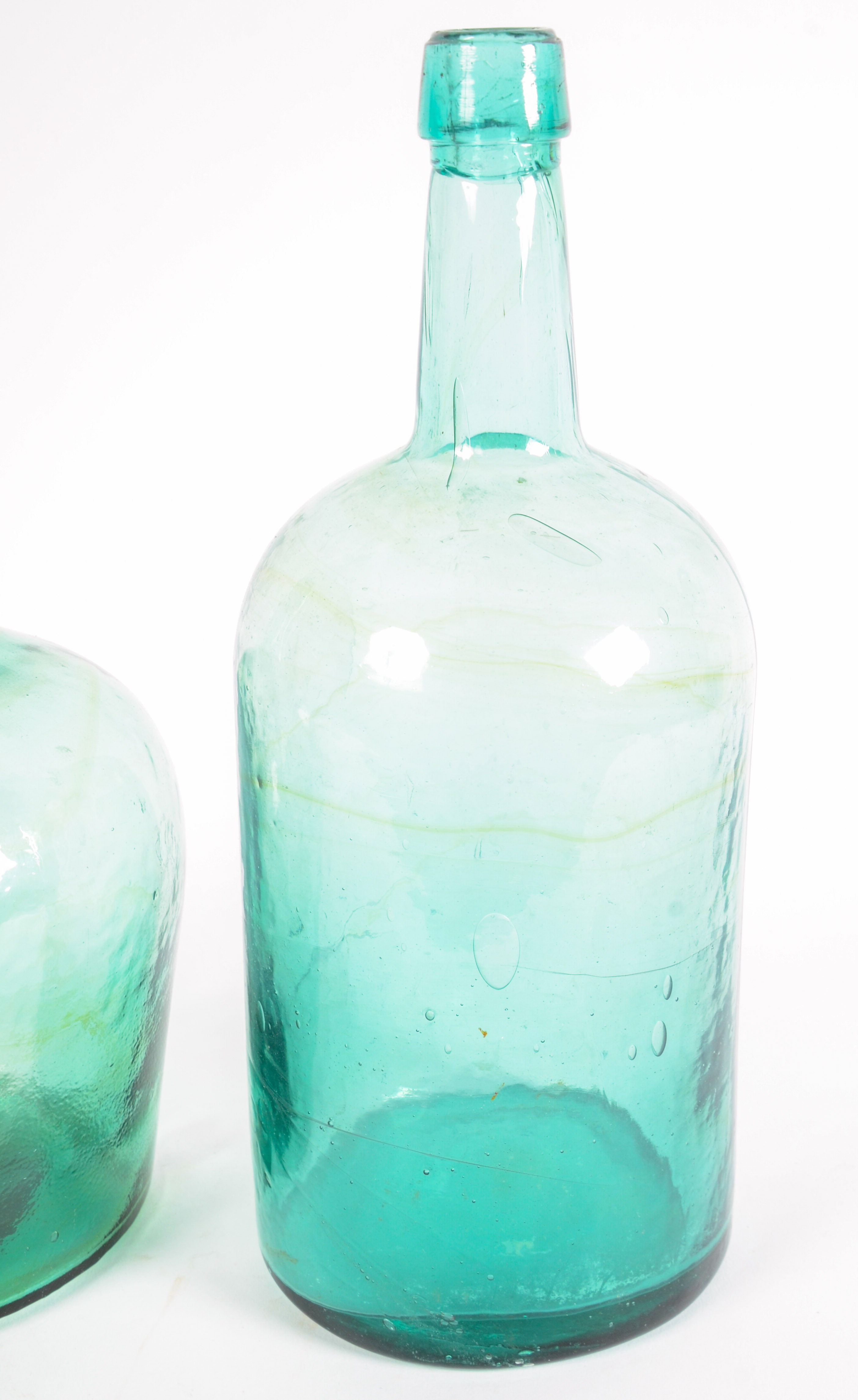 Collection of Mexican Blue Bubble Glass