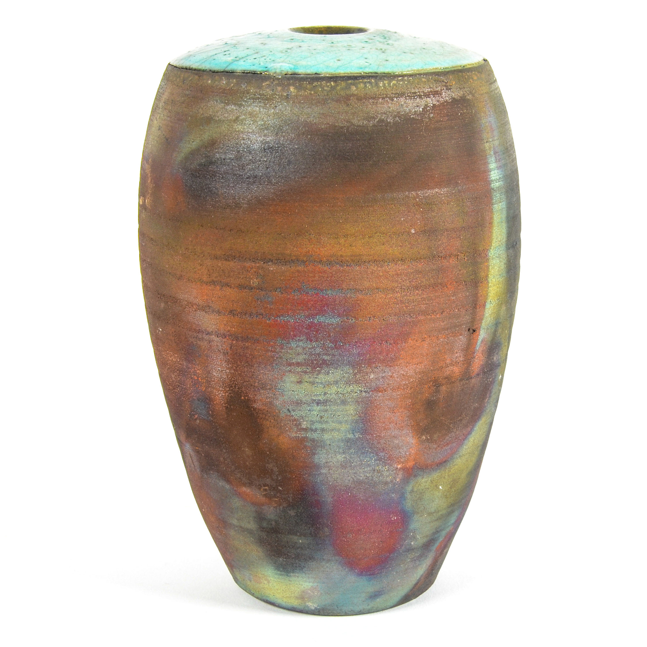 Signed Raku Art Pottery Vessel