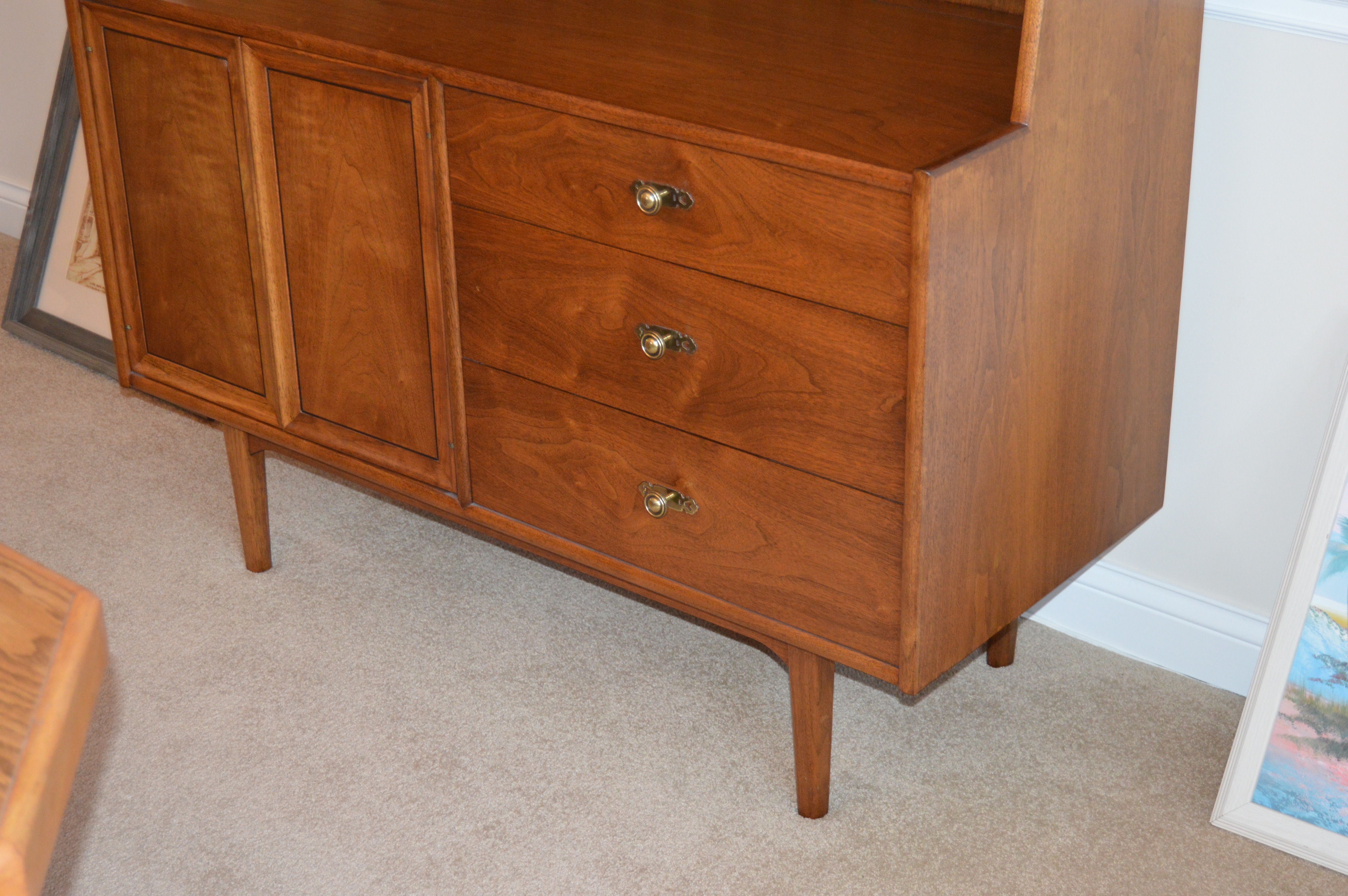 Mid Century Modern Walnut Dining Hutch by Drexel