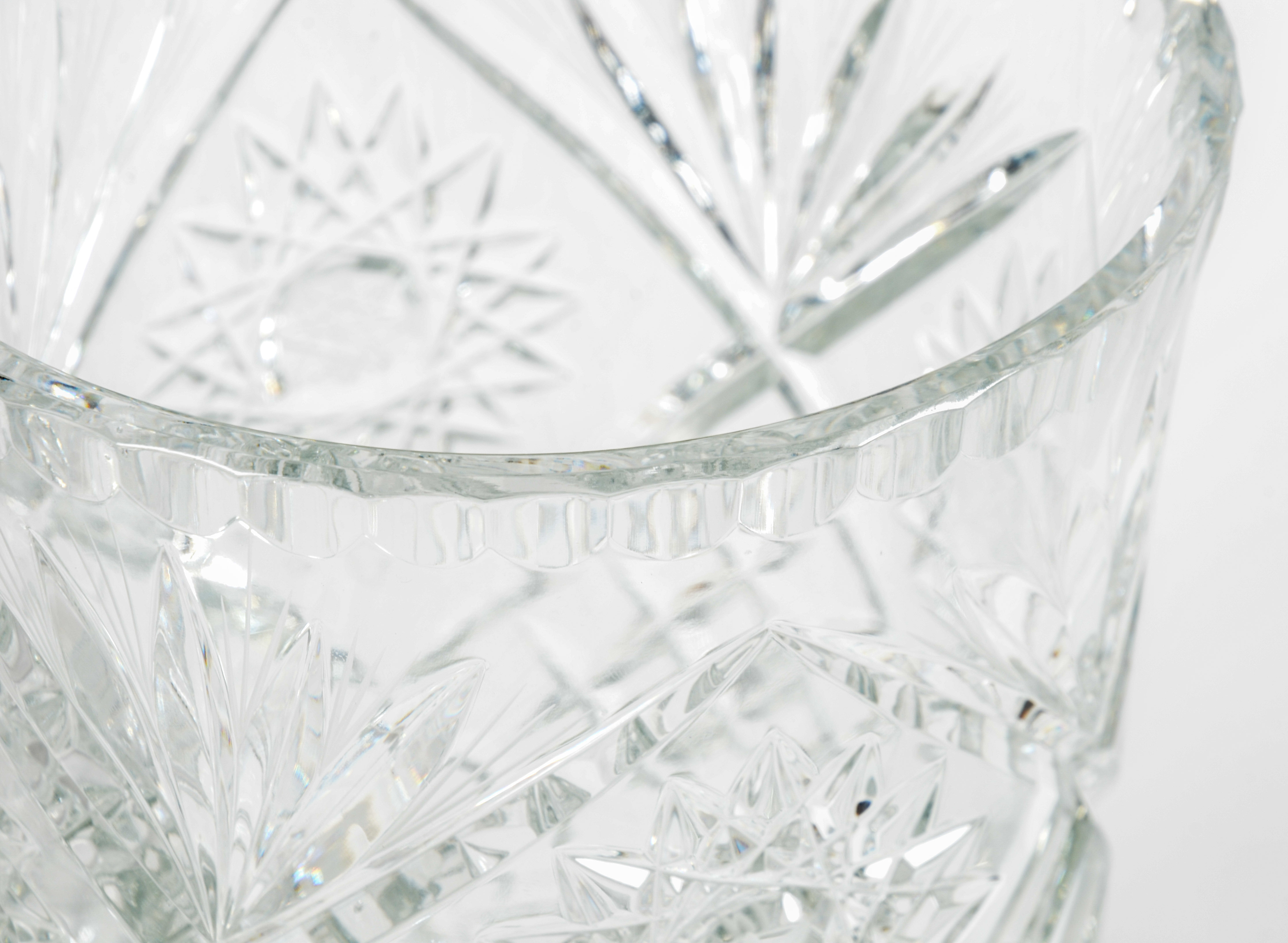 Classic Crystal Vase and Lidded Jar