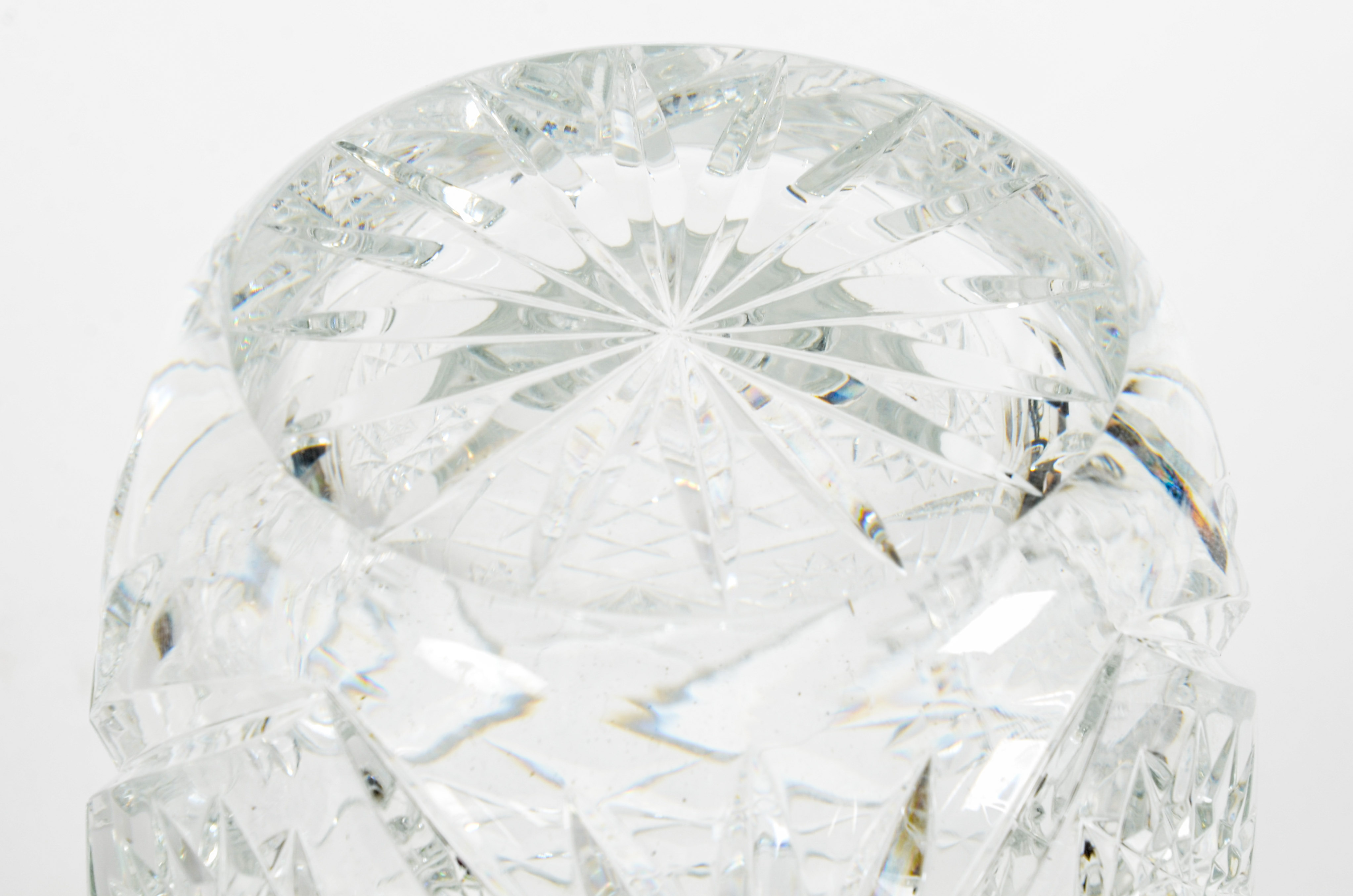 Classic Crystal Vase and Lidded Jar