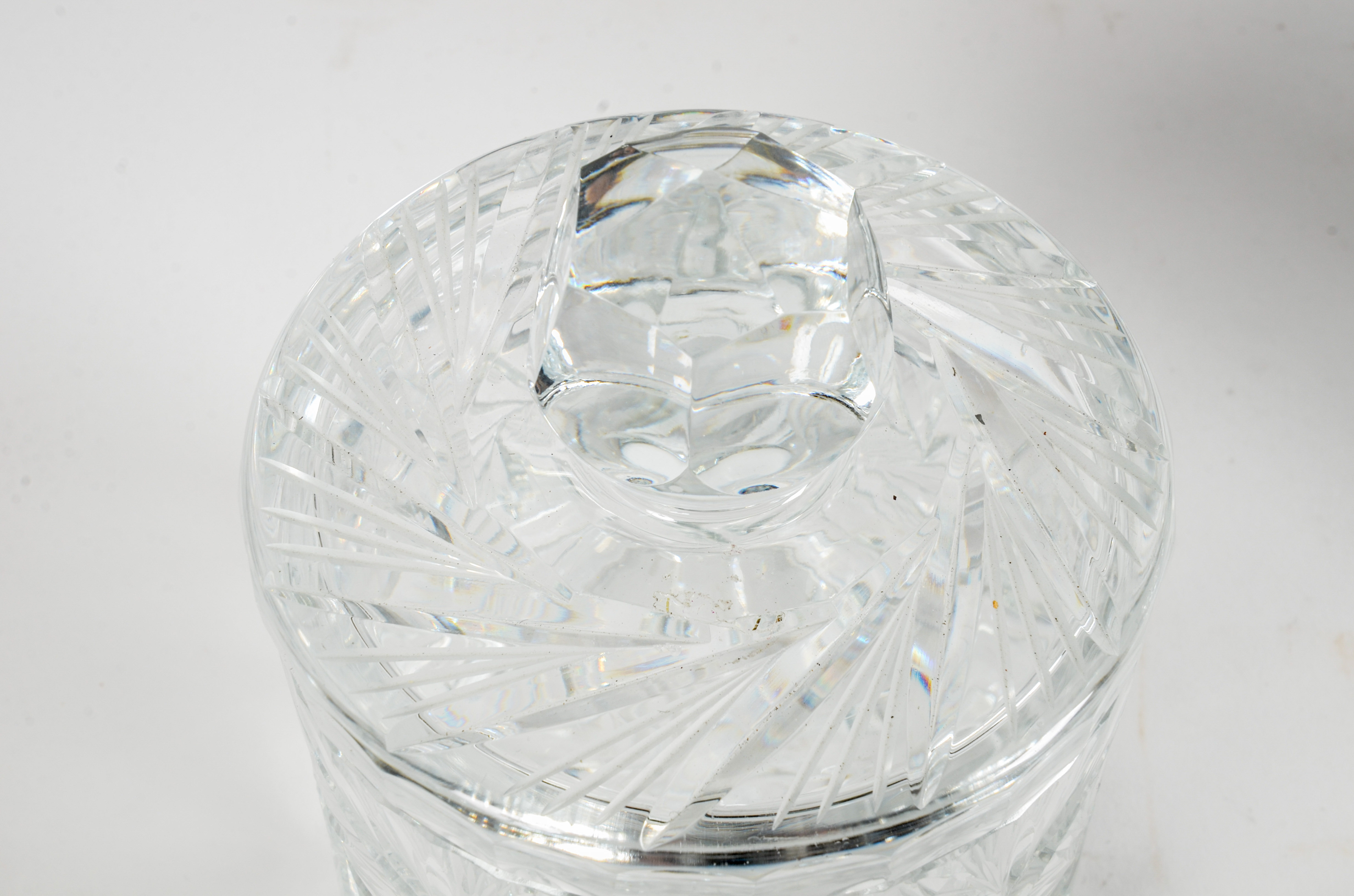 Classic Crystal Vase and Lidded Jar