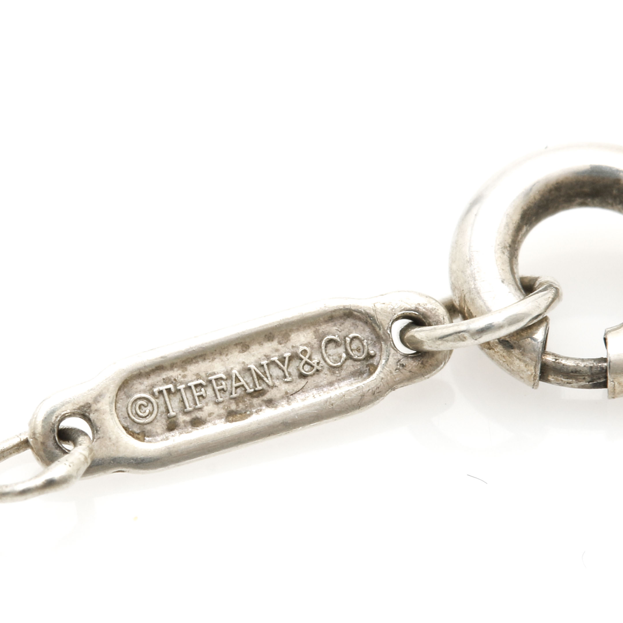 Tiffany & Co. Sterling Silver Peace Sign Pendant Necklace