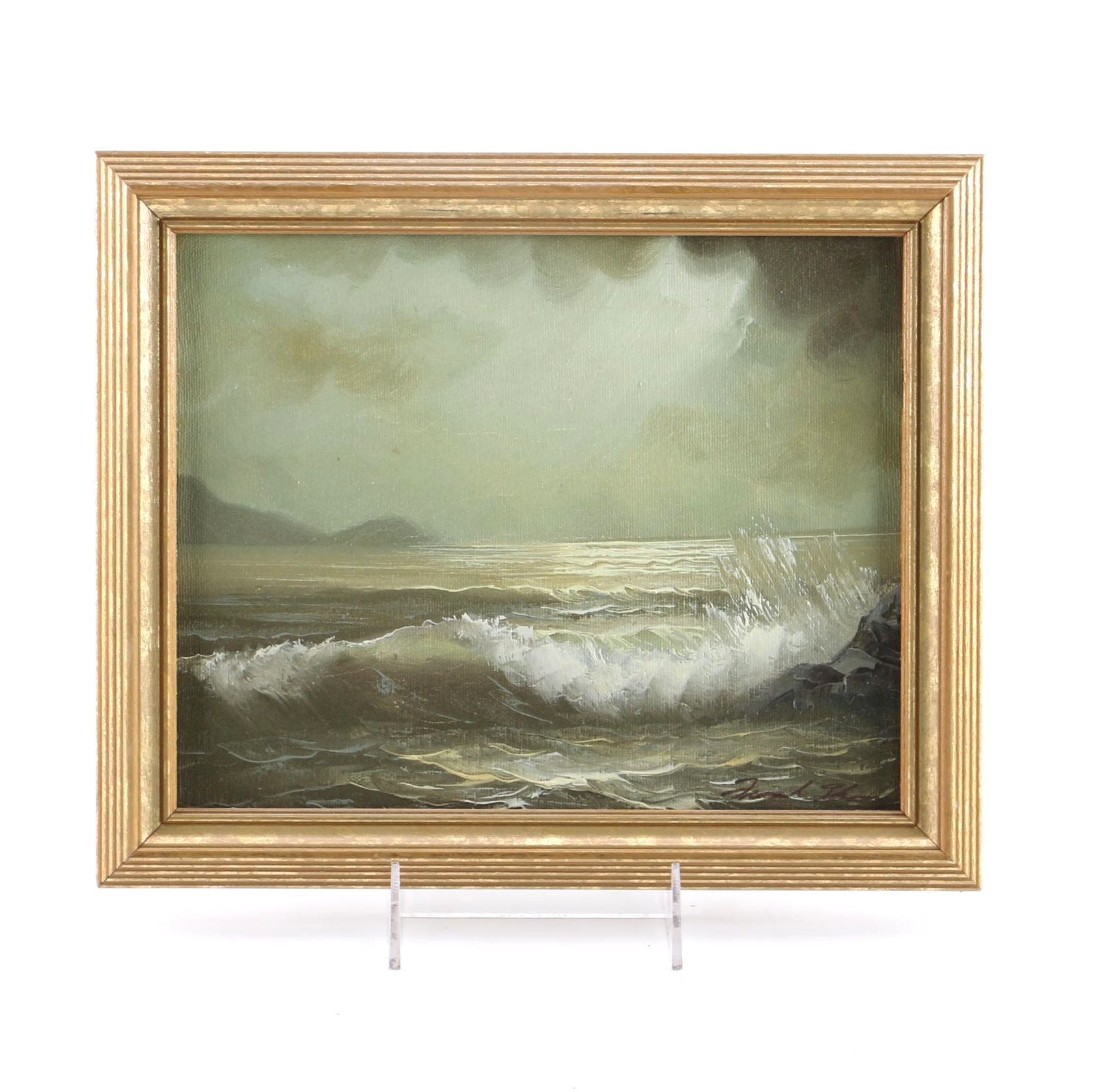 Frank Johnson Oil Painting on Canvas Seascape