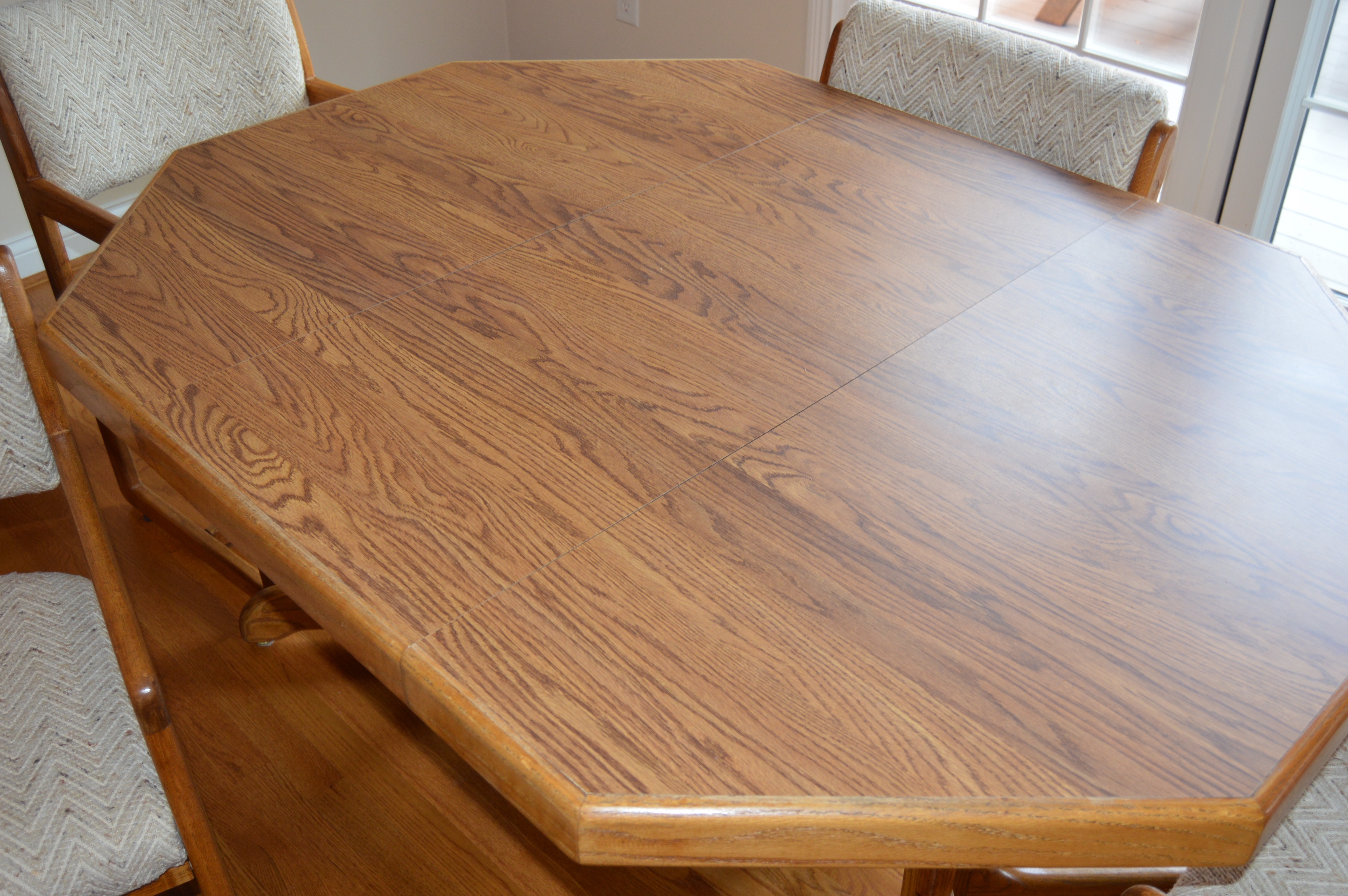 Oak Dining Table with Padded Seating by Drexel
