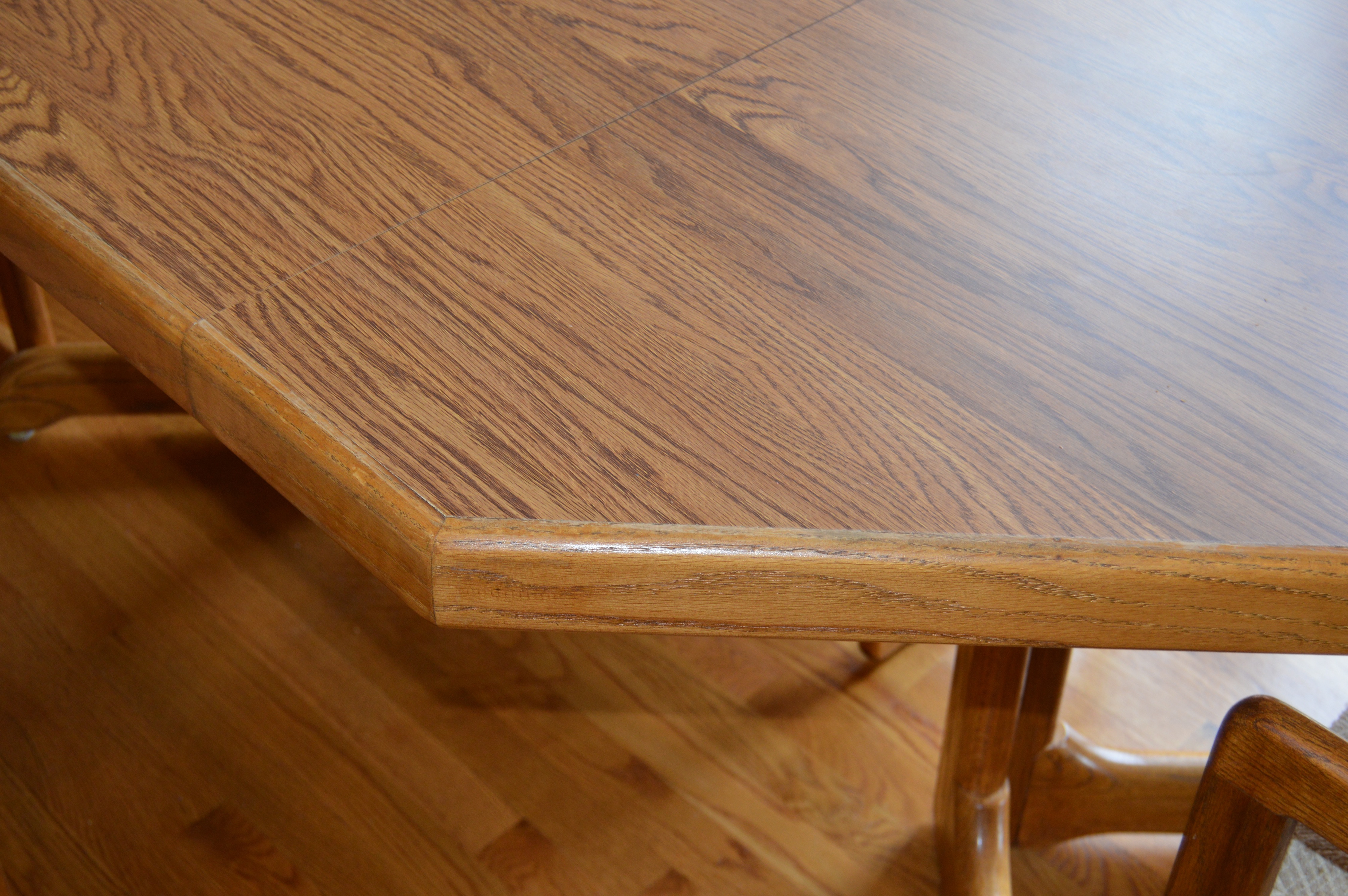 Oak Dining Table with Padded Seating by Drexel