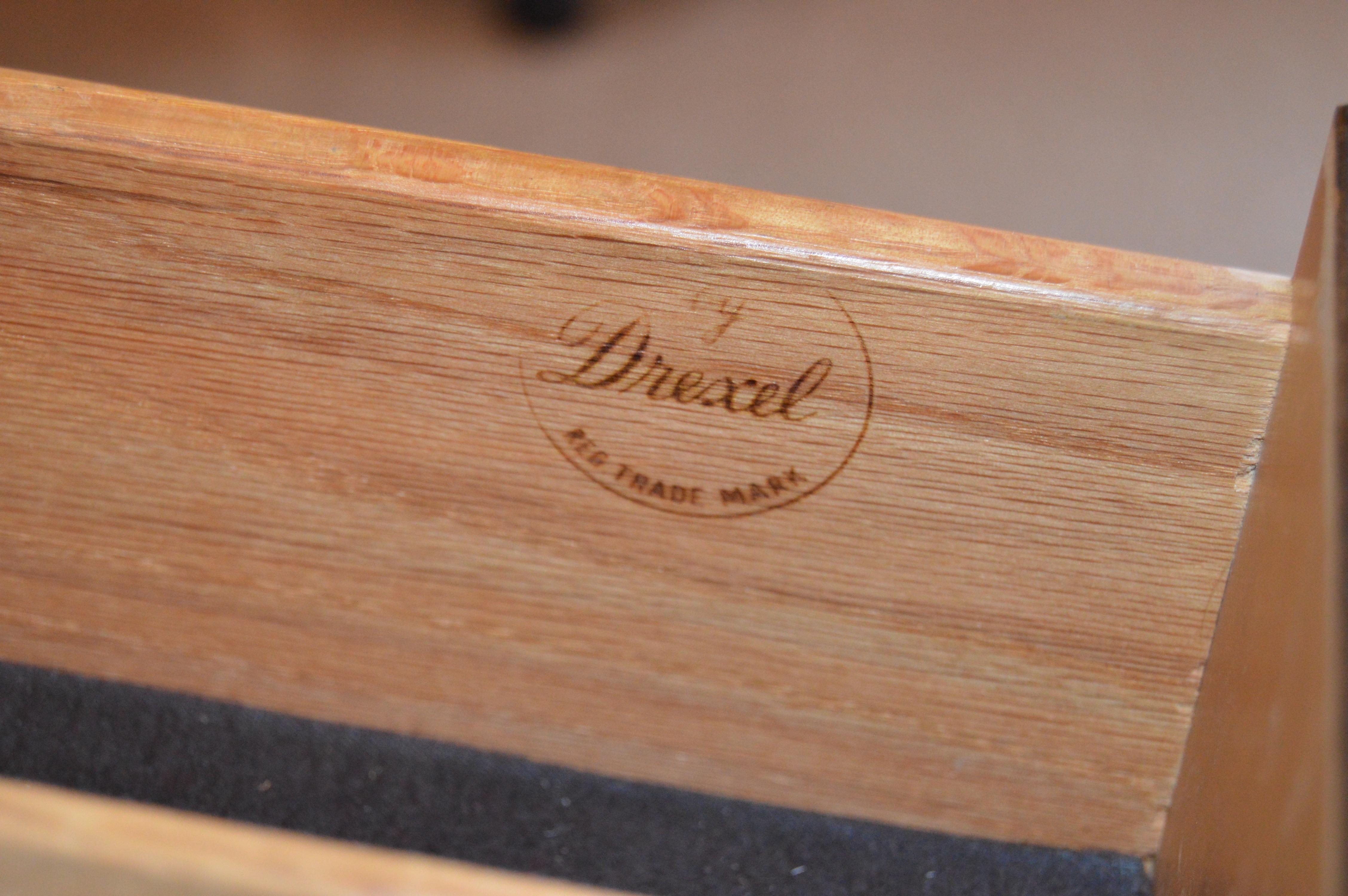 Oak Dining Table with Padded Seating by Drexel