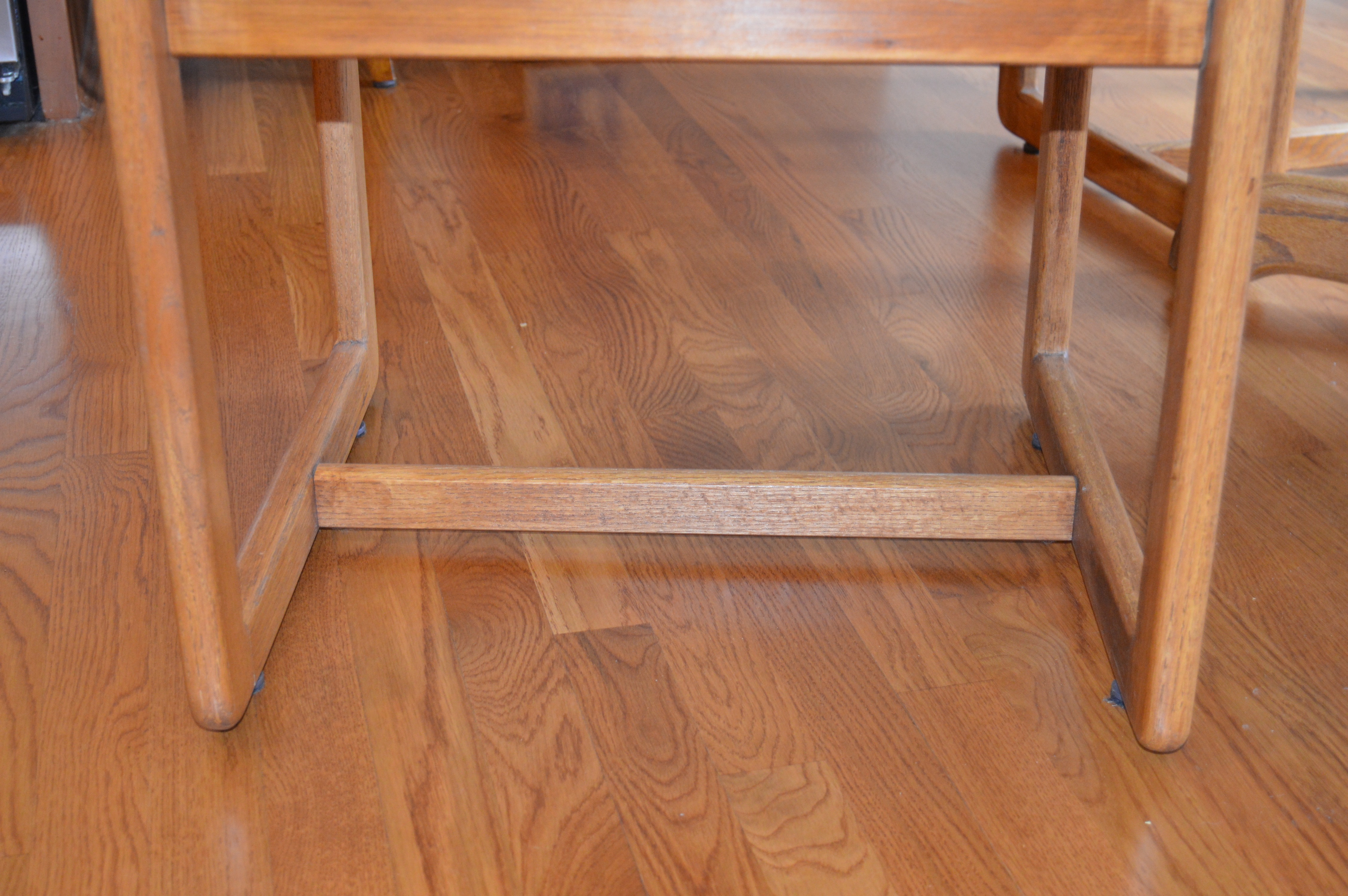 Oak Dining Table with Padded Seating by Drexel