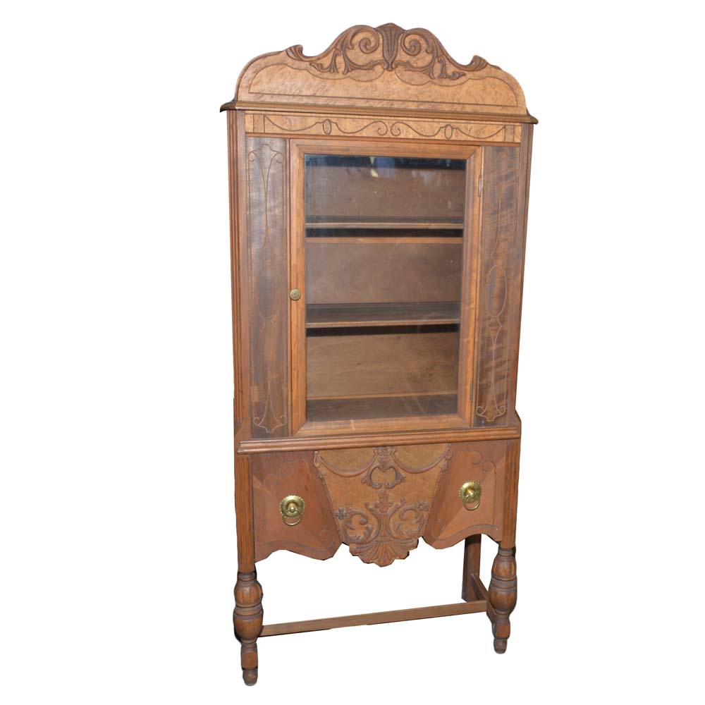 Vintage Sears Roebuck & Co. Eastlake Style China Cabinet