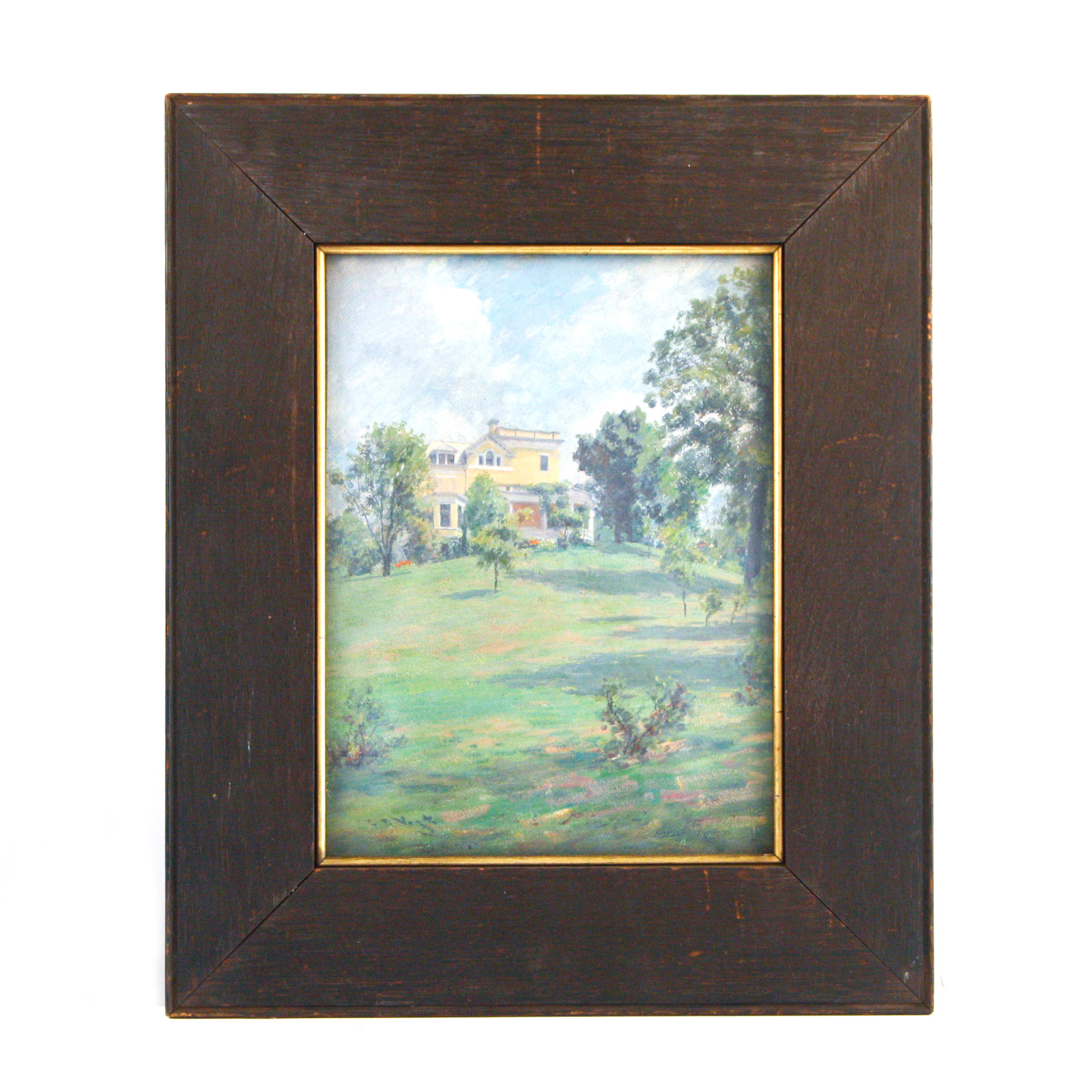Louis Charles Vogt Oil on Academy Board of a "House in Cincinnati"