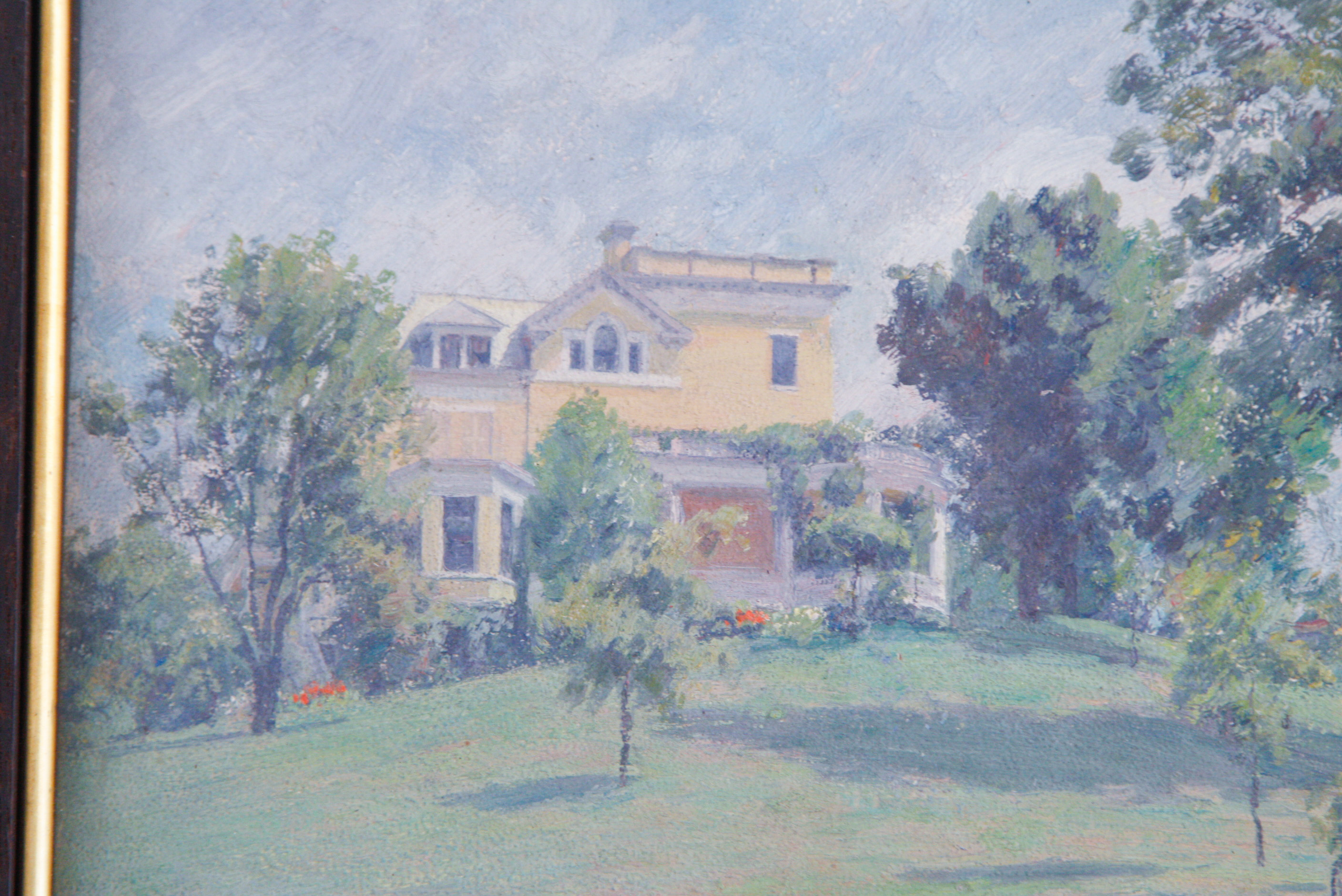 Louis Charles Vogt Oil on Academy Board of a "House in Cincinnati"