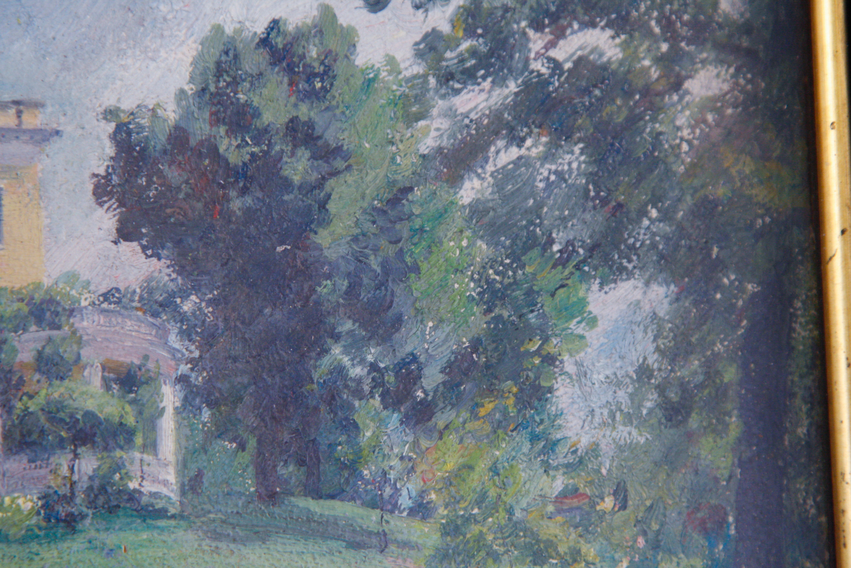 Louis Charles Vogt Oil on Academy Board of a "House in Cincinnati"