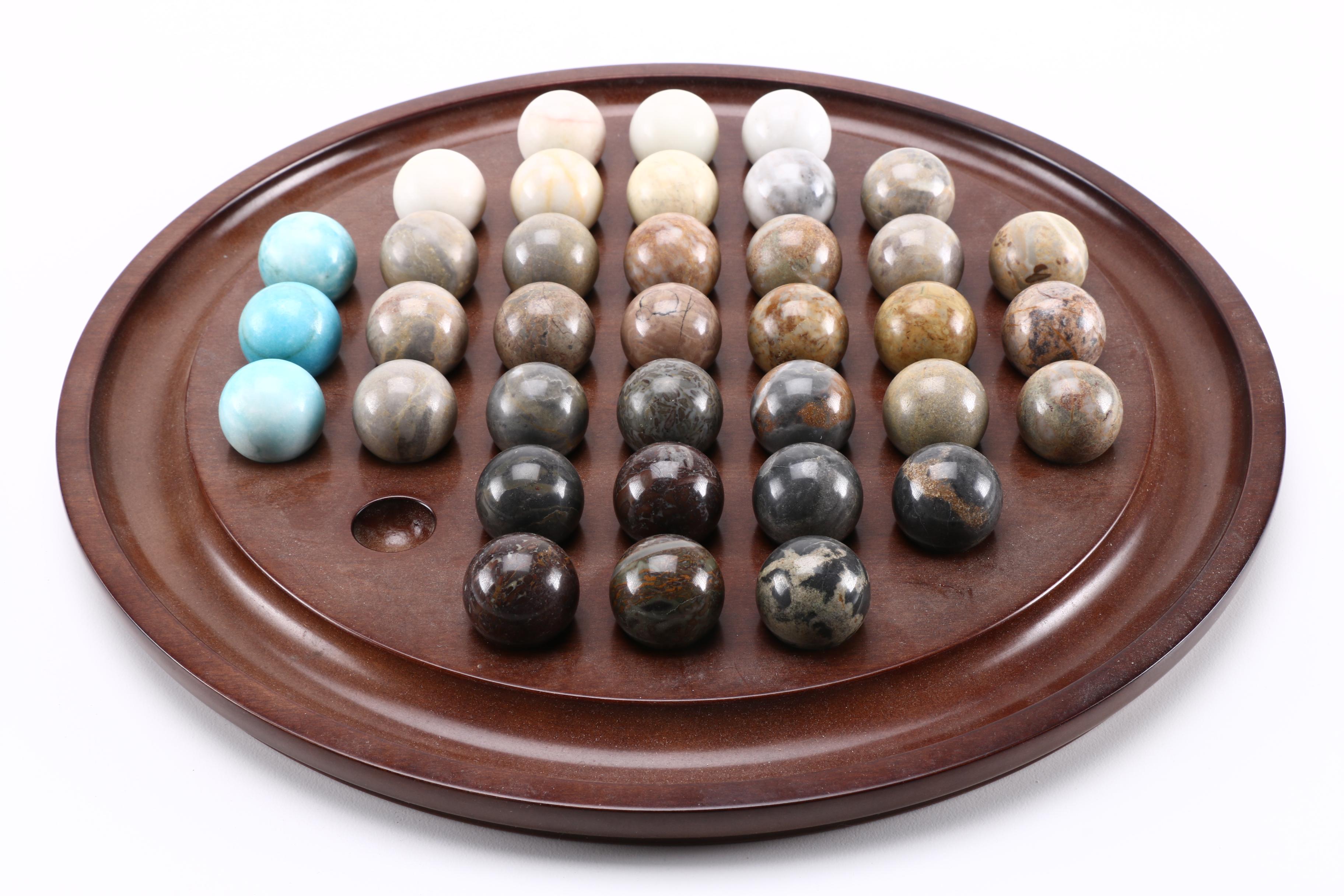 Bombay Company Agate and Marble Solitaire Game