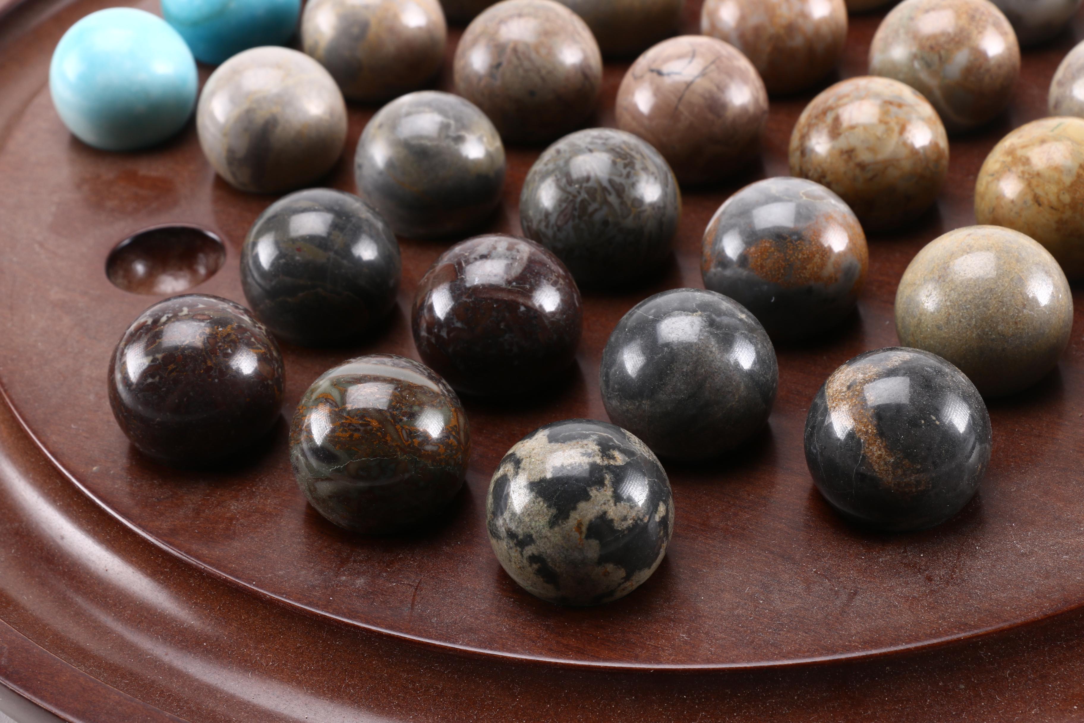 Bombay Company Agate and Marble Solitaire Game