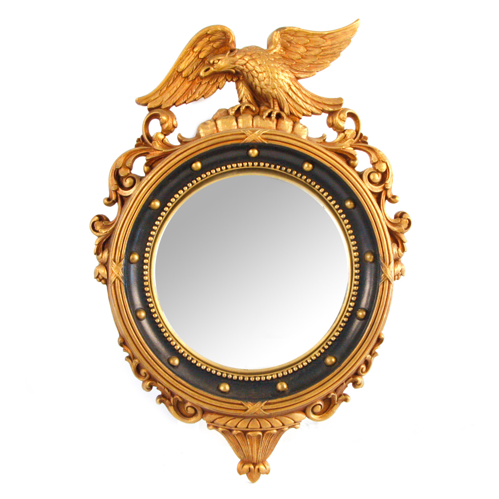 Syroco Wood Federal Style Convex Mirror