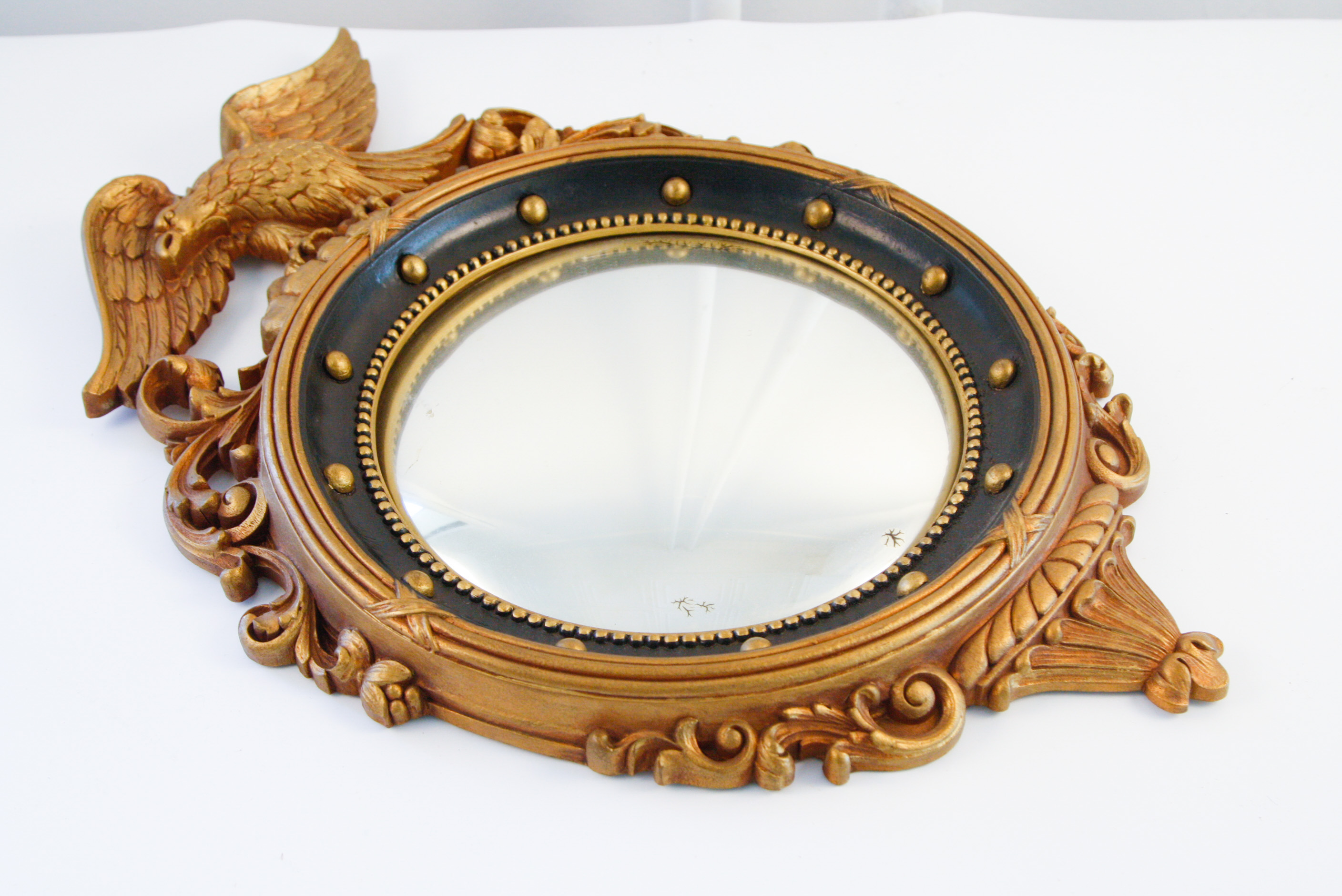 Syroco Wood Federal Style Convex Mirror