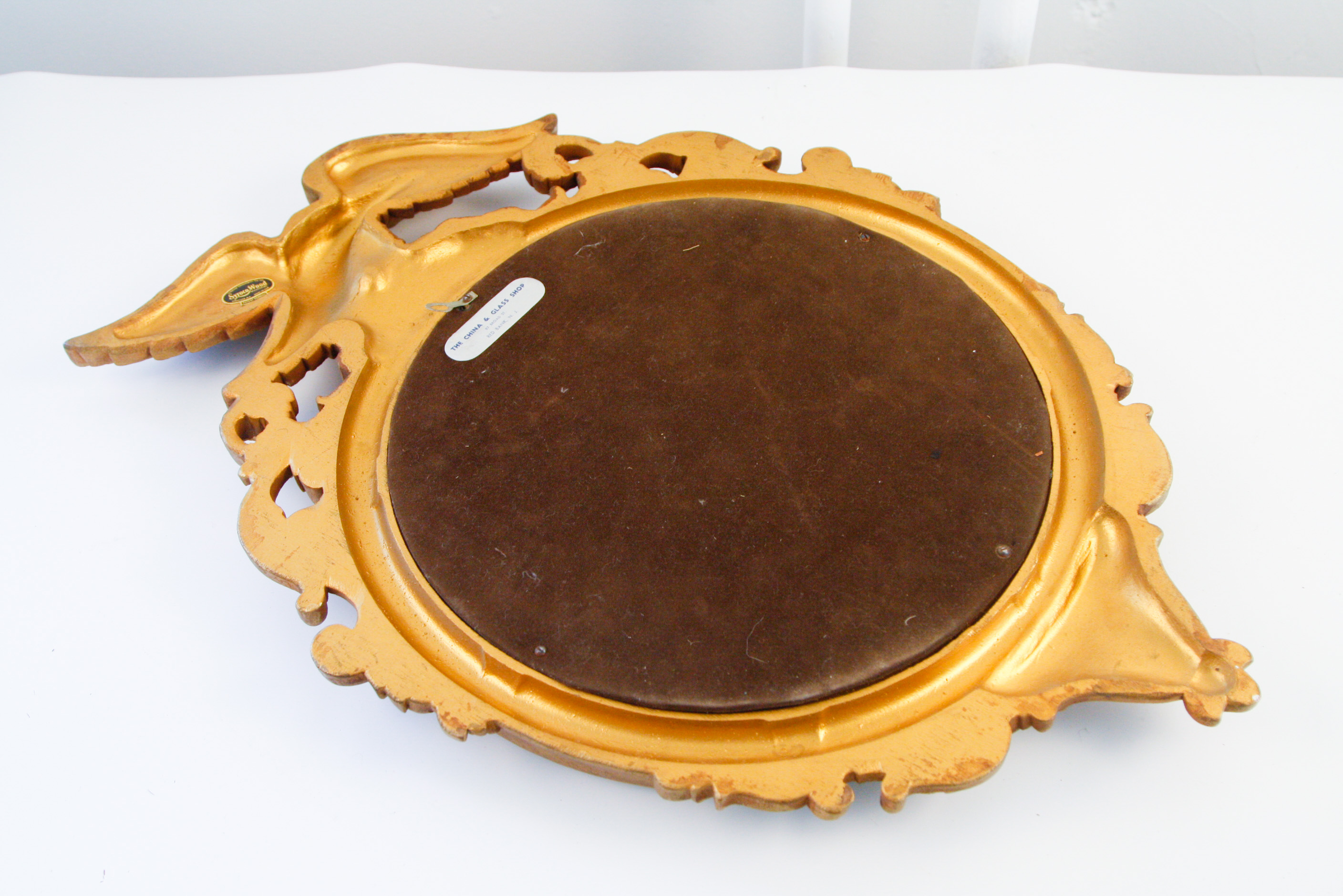 Syroco Wood Federal Style Convex Mirror