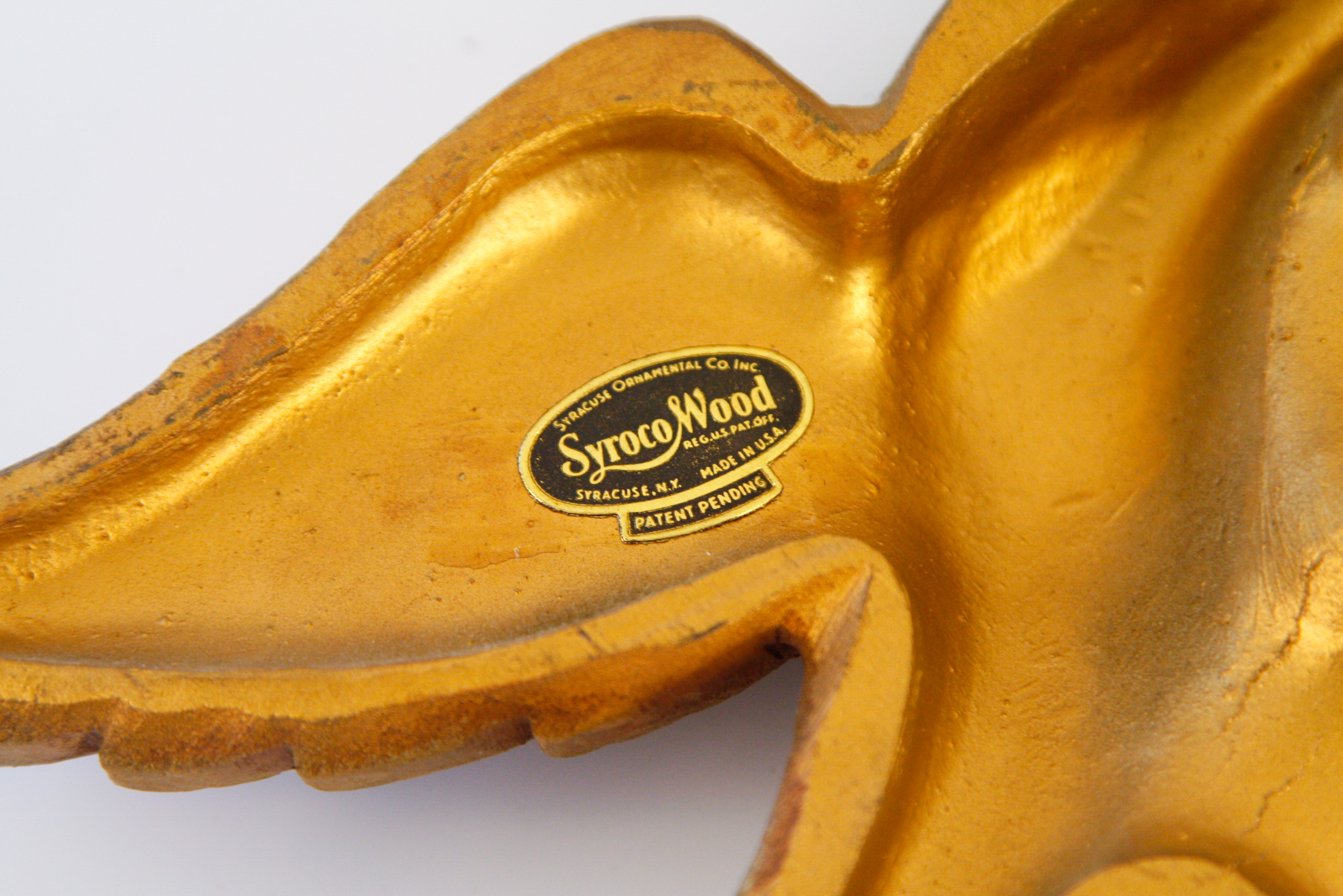 Syroco Wood Federal Style Convex Mirror